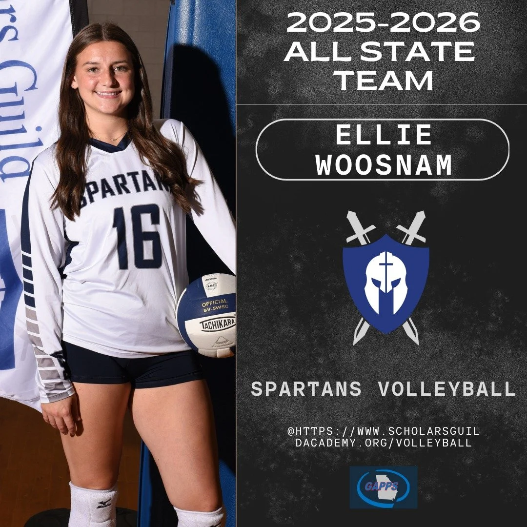 Congratulations to Ellie Woosnam (Setter) for being named to the GAPPS AAA All-State team in volleyball this year! With 102 aces, 288 assists, and 123 kills, this was well-deserved! #spartans #volleyball #allstate #bestofthebest #letsgo