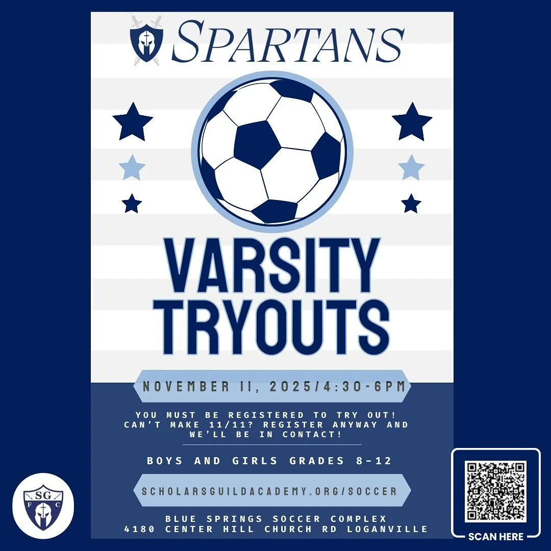Ready for soccer season? Soccer tryouts are 11/11 at 4:30! Please register even if you can&rsquo;t make tryouts so that our coaches know how many intend to try out and your coach will reach out to schedule a make up! #spartans #soccer #tryouts #letsg