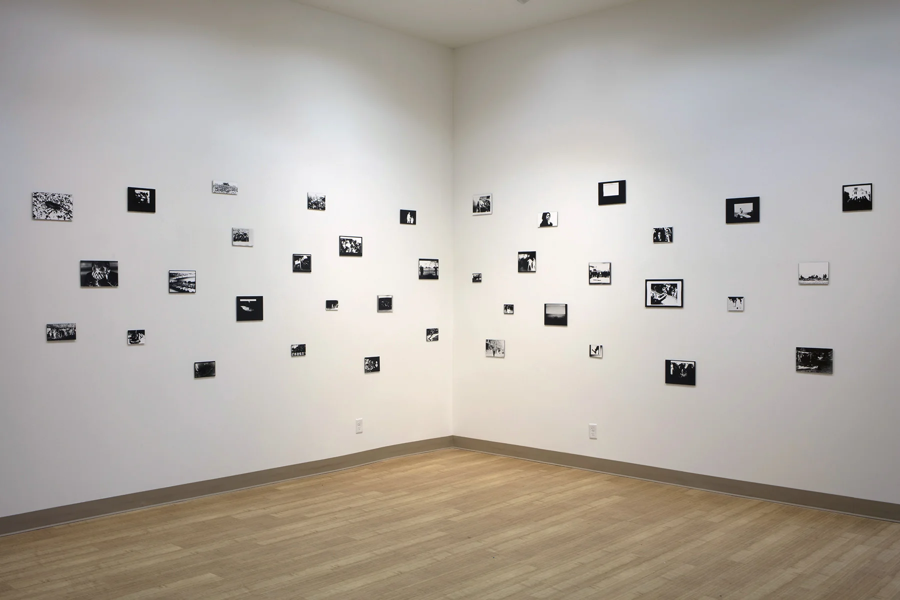 Images Seen to Images Felt (installation) Photograms exposed by the light of a computer screen