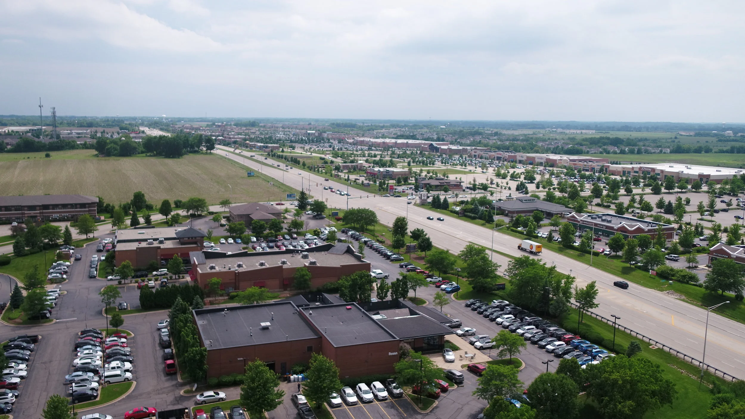 View of the vibrant Randall Road Retail Corridor