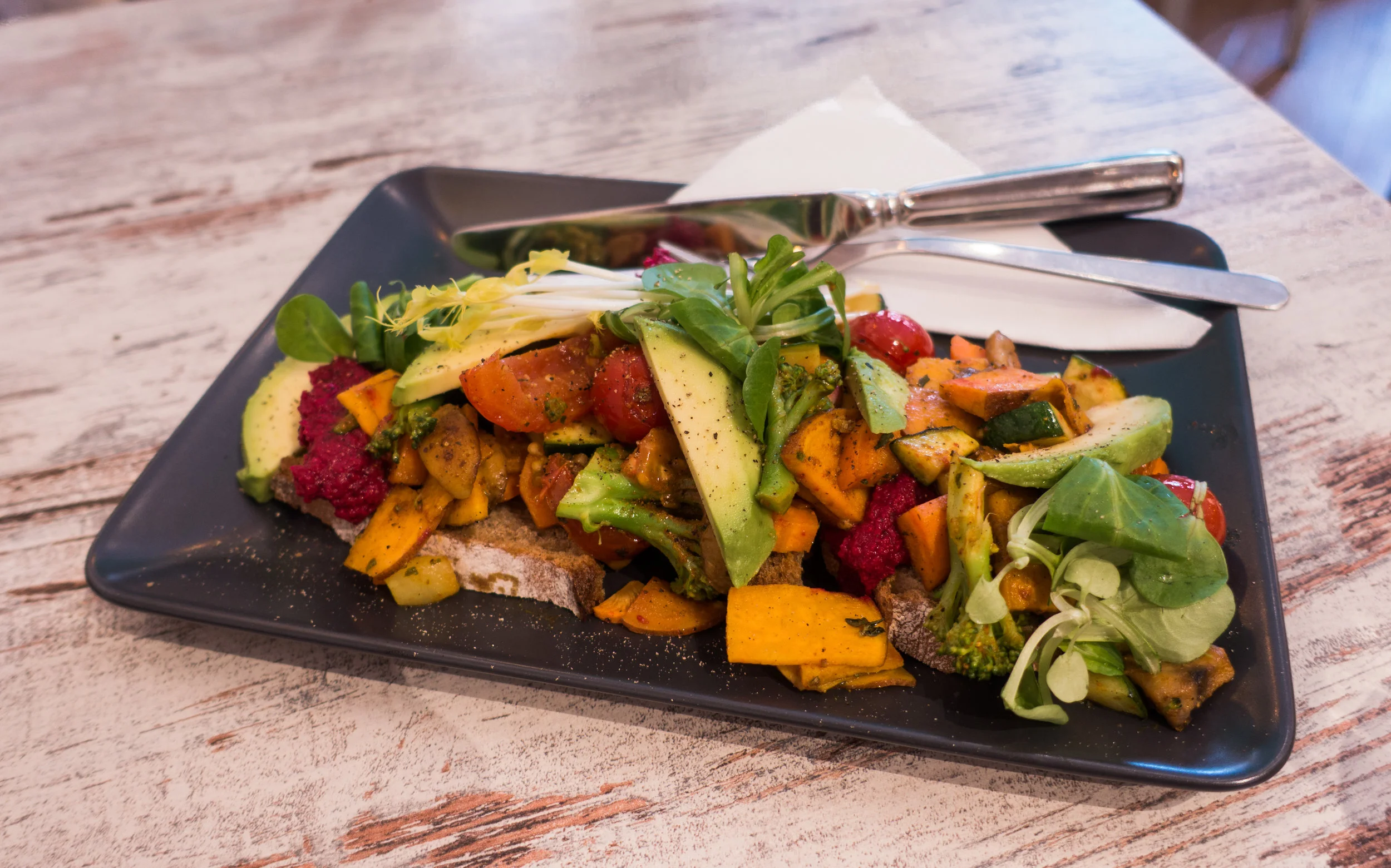 Veggie sandwich at Feel Good