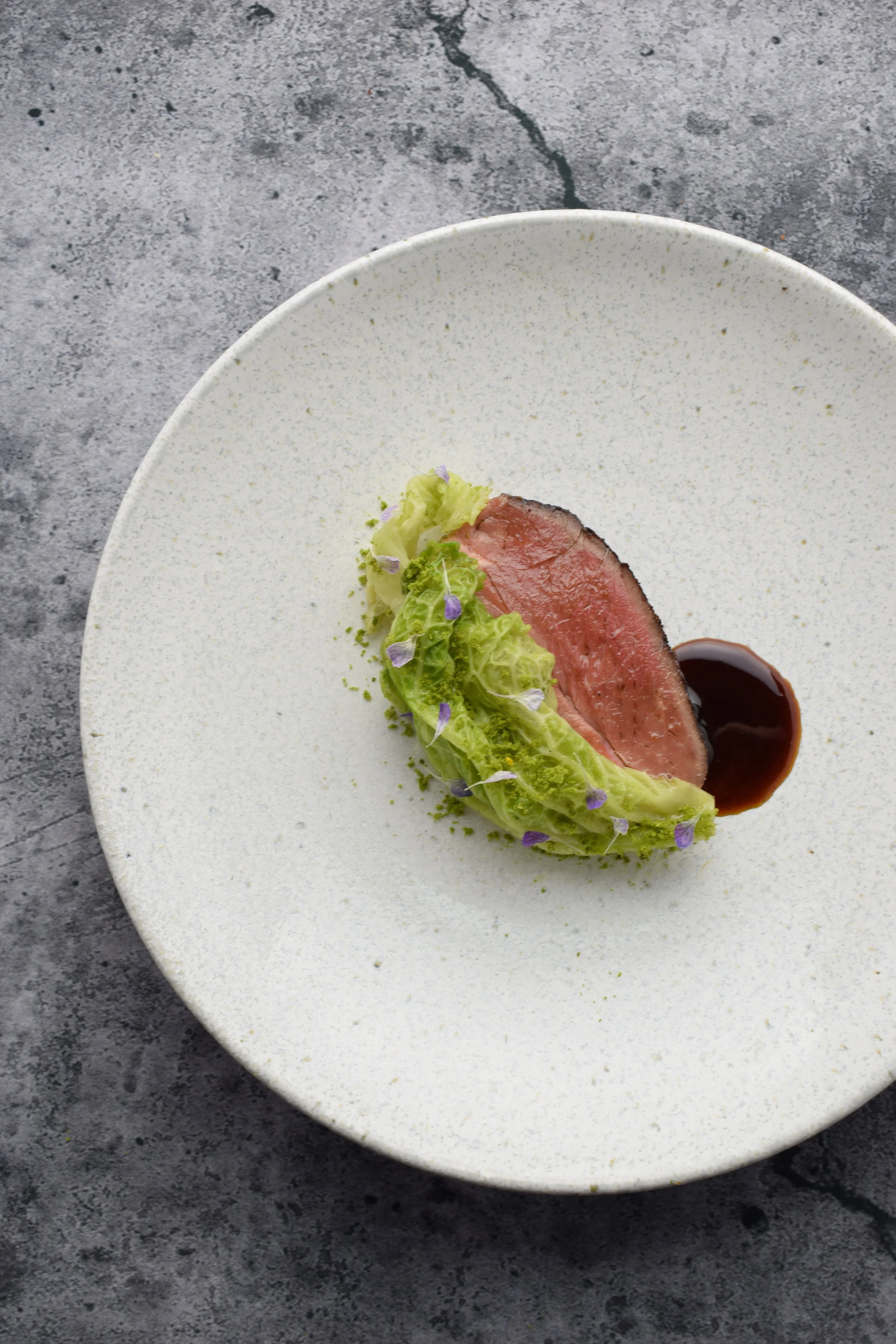 Dry Aged Lamb | Freekah | Cabbage | Pistachio