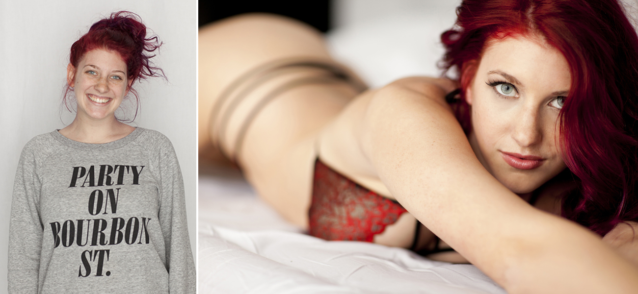 before and after Virginia boudoir photoshoot makeover