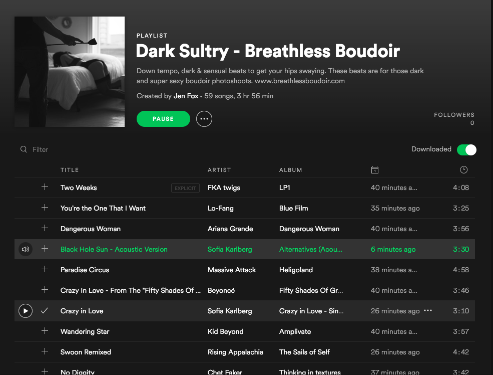 Dark Sultry - A New Playlist! 