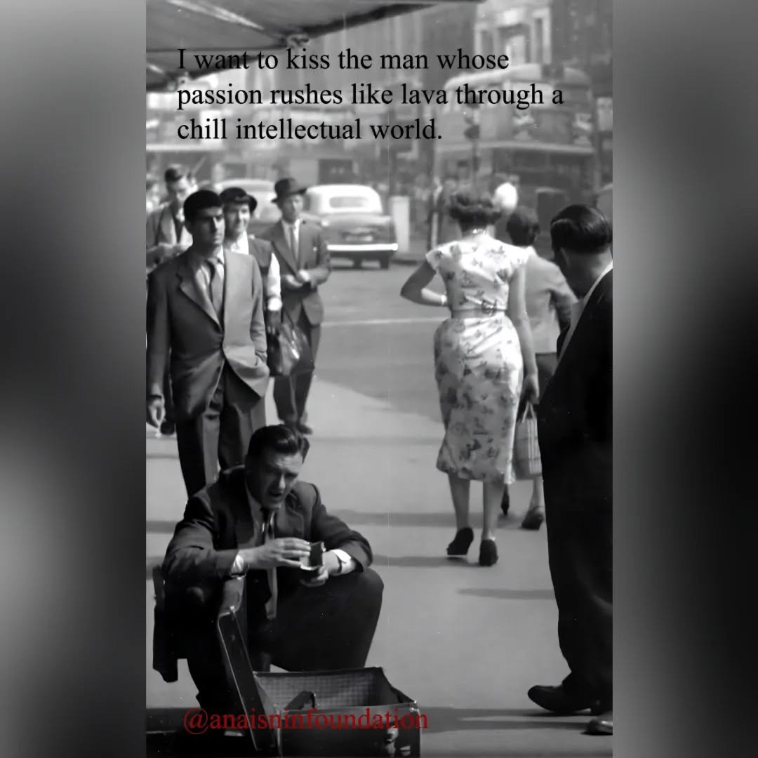 #Quotation from #HenryandJune: From &lsquo;A Journal of Love&rsquo; - The Unexpurgated Diary of Ana&iuml;s Nin (1931-1932). Edited by Rupert Pole, (1986). 

📸 by Hans Richard Griebe, a German living in Kiel who travelled to #London in August 1954, f