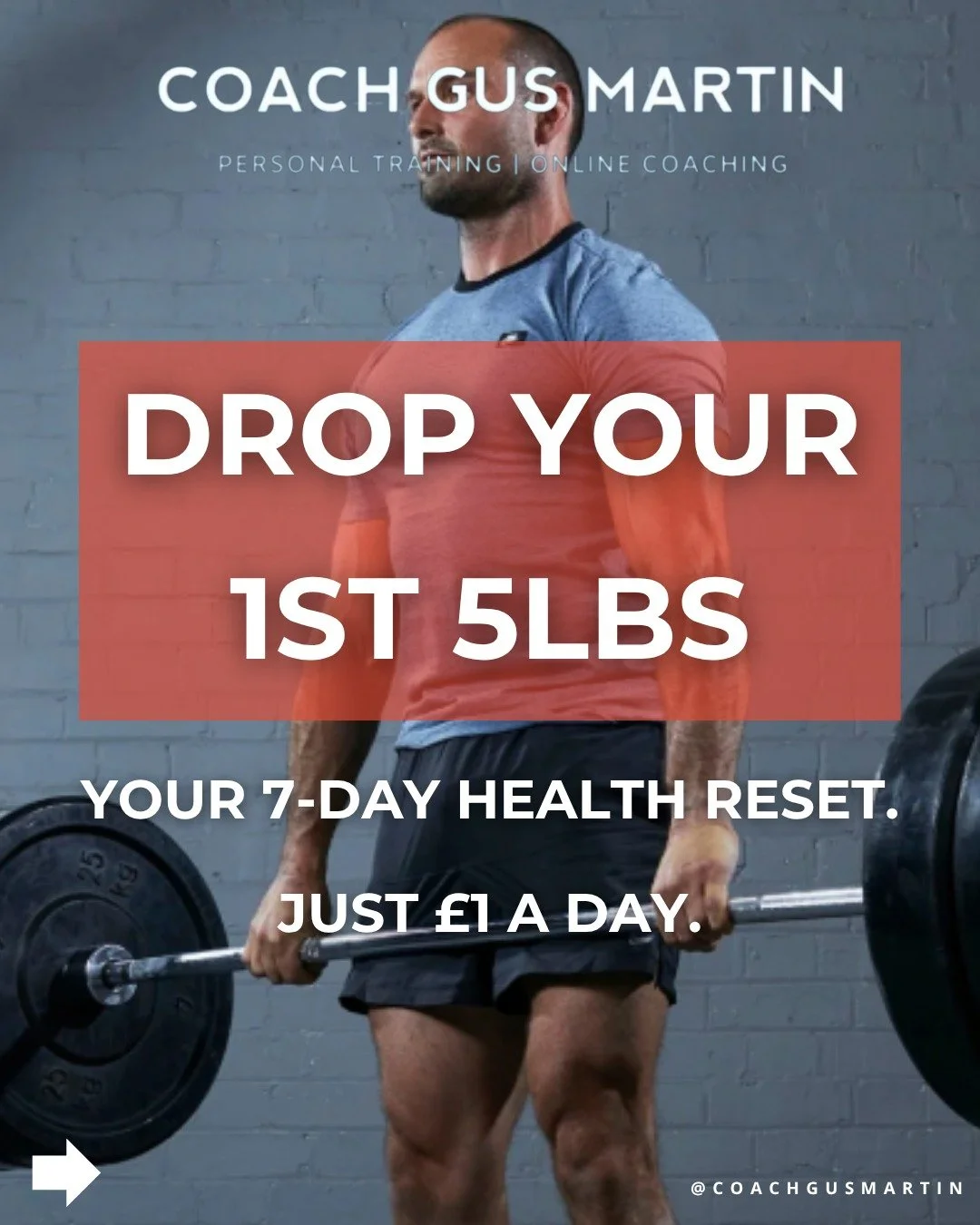 Most people don't need another diet.

They need a reset.

A way to break out of the cycle of "I'll start on Monday" and build some momentum.

That's exactly why I created Drop Your 1st 5lbs.

Over 7 days I'll help you get back on track with