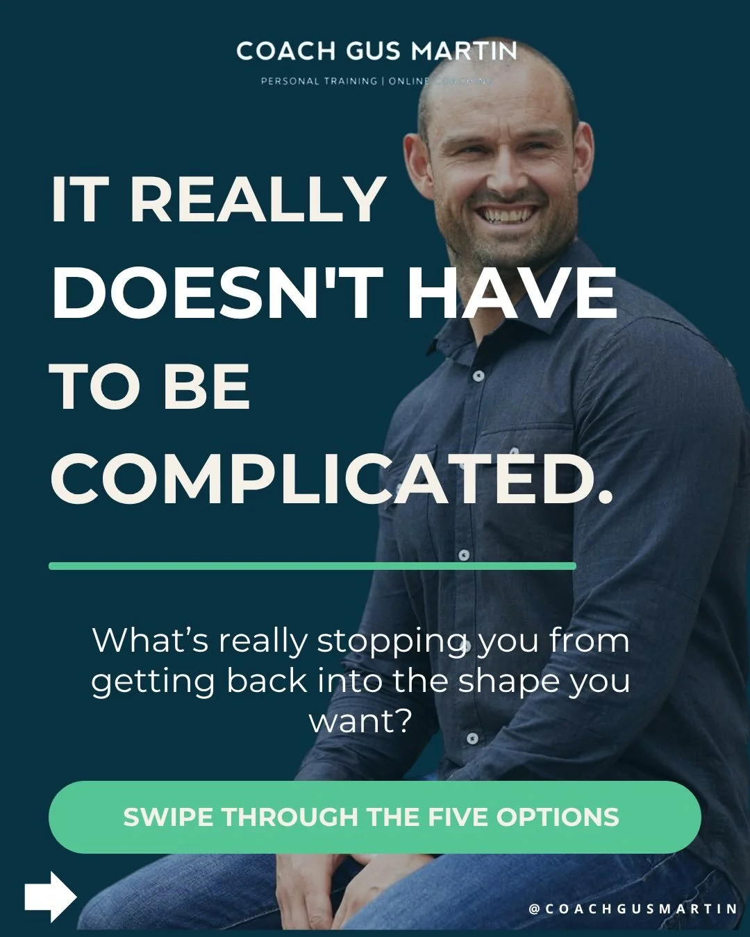 It really doesn&rsquo;t have to be complicated&hellip;

Read through the options in the carousel, then choose the BIGGEST reason you&rsquo;re no longer in the shape you want to be in.

Tell me more in the comments or DM &ldquo;HELP&rdquo; if you&rsqu