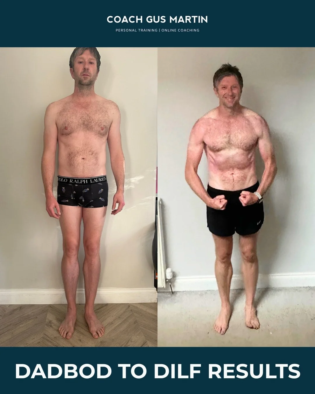 Not only did Mike drop more than 2 stone in weight and regained his muscle definition, he smashed his goal of a sub 4 hour marathon too 👊🏼 

All around family and a busy job in the tech sector.

If you&rsquo;d like results like Mike&rsquo;s, join t