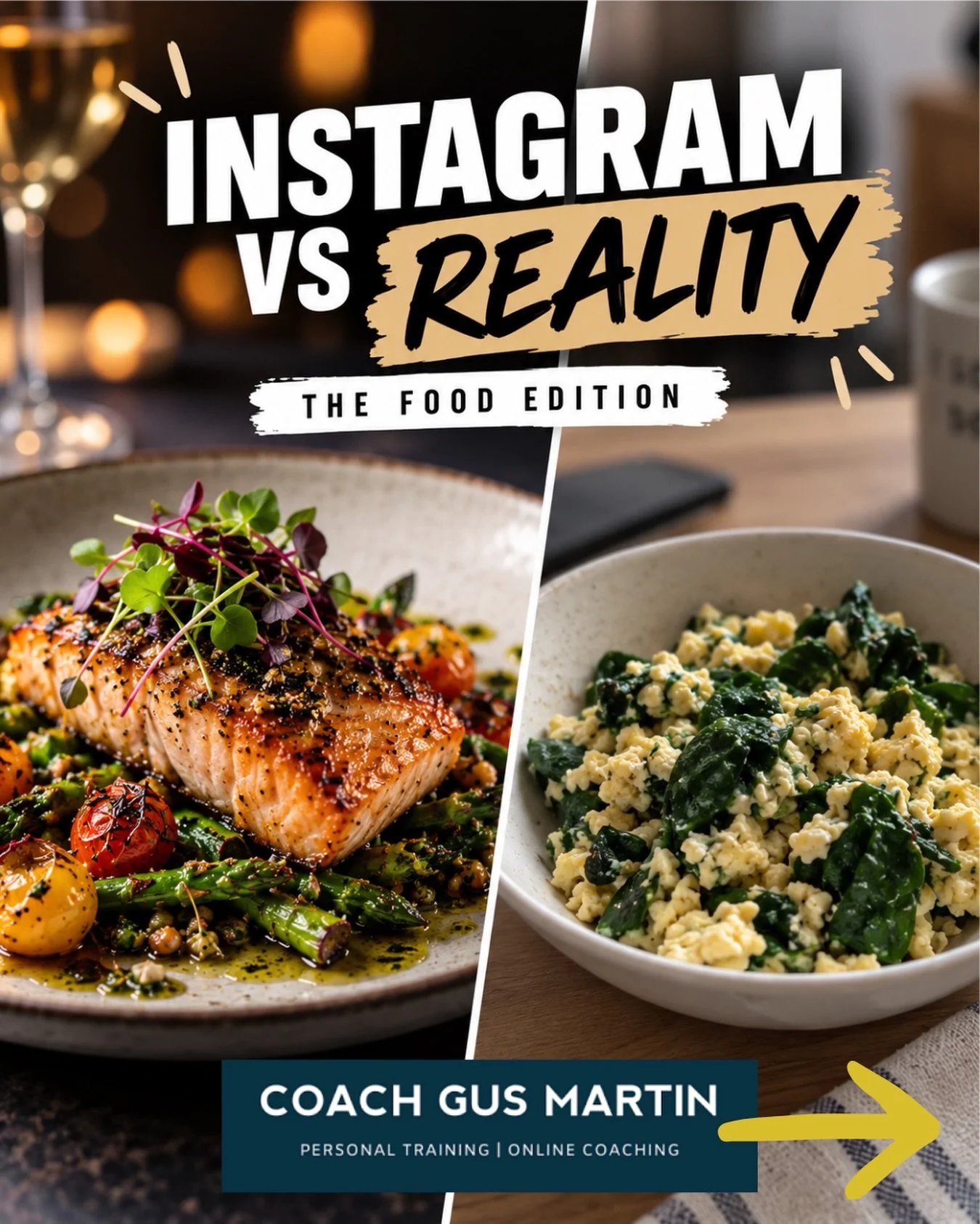 There&rsquo;s a lot of beautifully presented food on Instagram.

Perfectly arranged protein. Colourful veg. A little drizzle of something fancy. 

Not a crumb out of place.

And then there&rsquo;s what most of us actually eat.

Thrown in a bowl. Rand