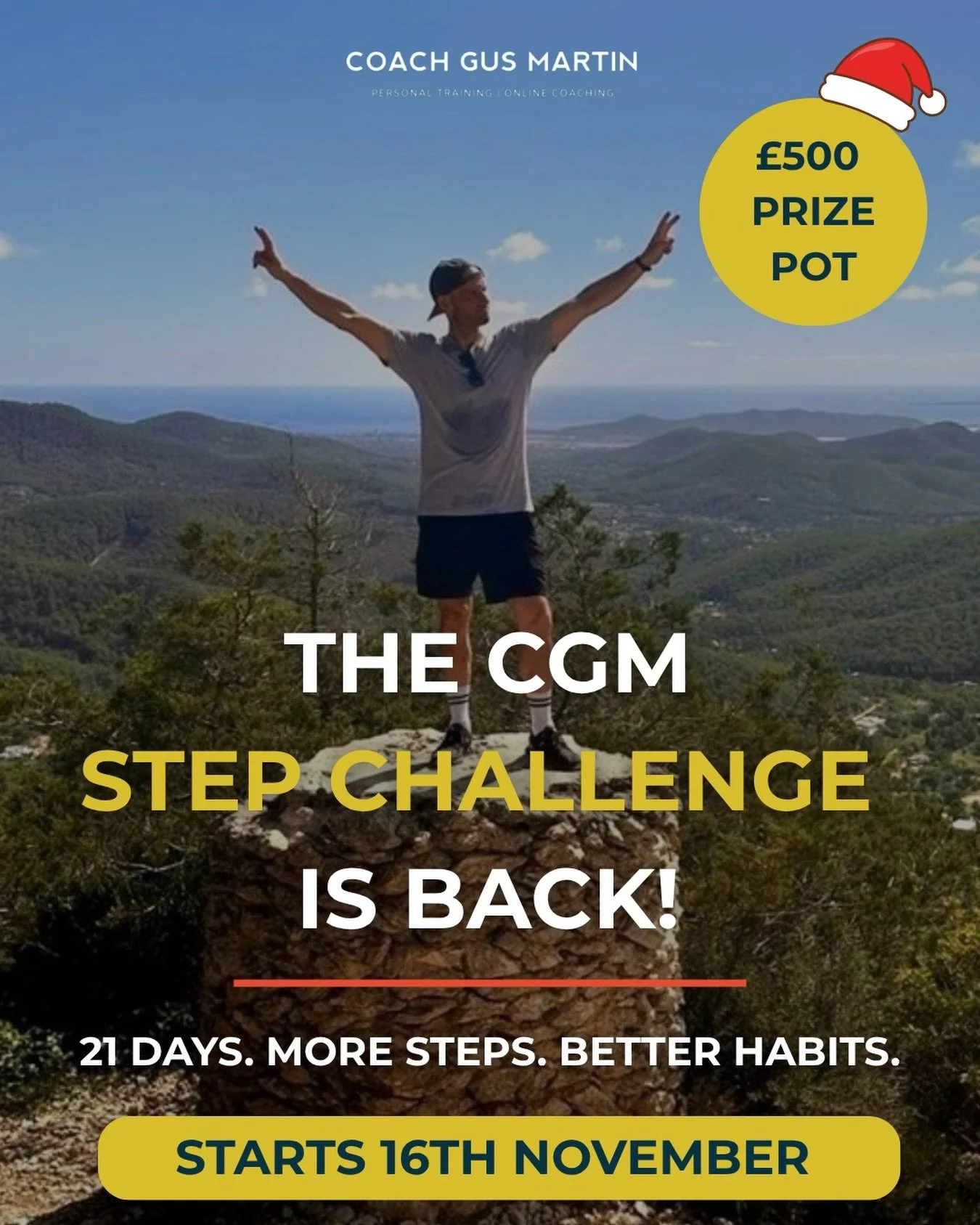 THE CGM STEP CHALLENGE IS BACK! 

Christmas is coming. The diaries are filling up, the nights are getting darker and the temptation to sack off the healthy habits until January is creeping in.

But we&rsquo;re not doing that this year. 

We&rsquo;re 