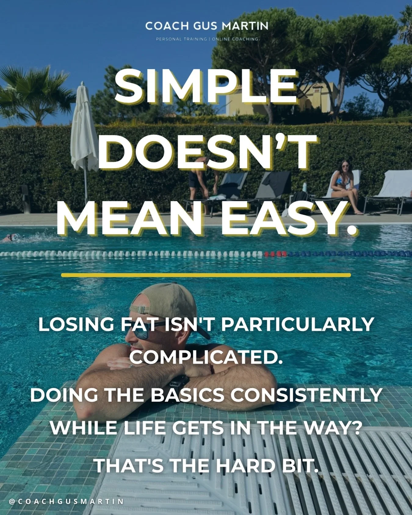 FAT LOSS IS SIMPLE. BUT THAT DOESN&rsquo;T MEAN IT&rsquo;S EASY.

Eat well. Move more. Lift weights. Get enough sleep. Repeat.

Sounds straightforward, doesn&rsquo;t it?

Now try doing all that while juggling kids, work, ageing parents, relationships