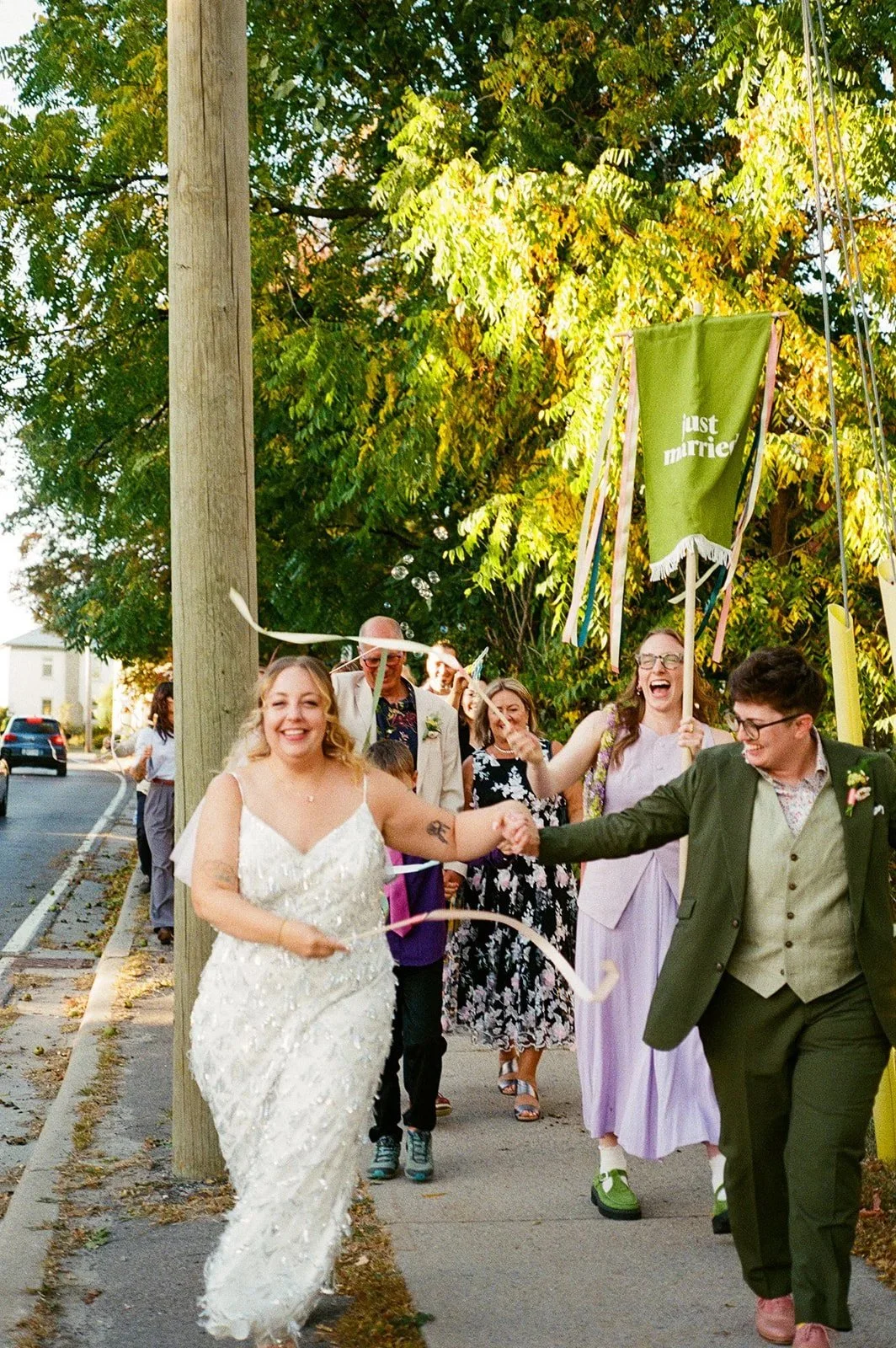 Dani &amp; Emily's Colourful Parade Wedding at Maple and Rose in Merrickville 