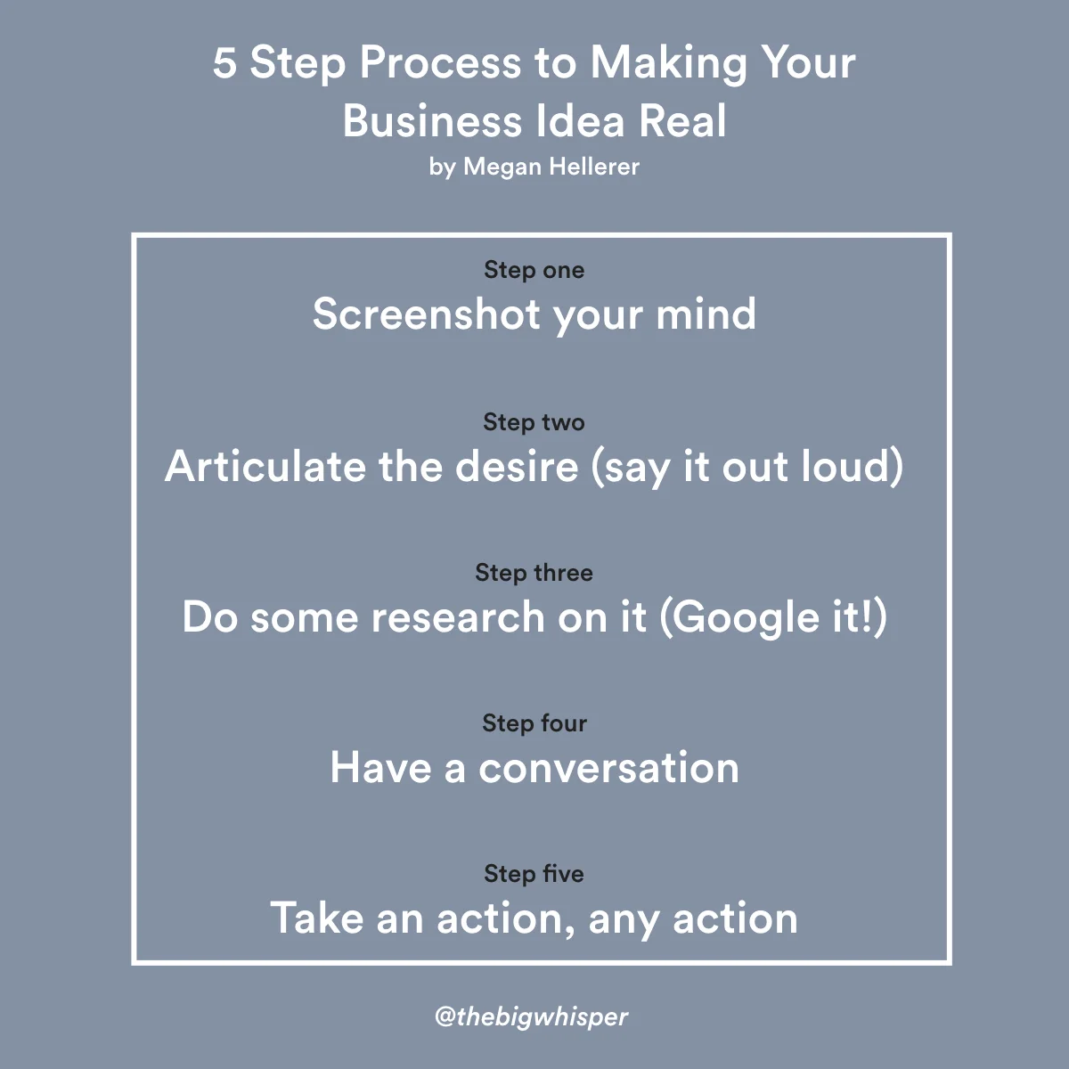 5 Steps to Making Your Business Ideas Real — The Big Whisper