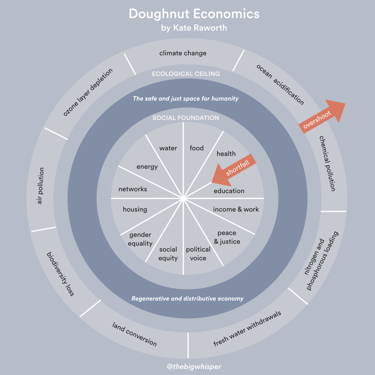 Introduction to Doughnut Economics and questions to consider to apply this framework to endeavor — The Big Whisper