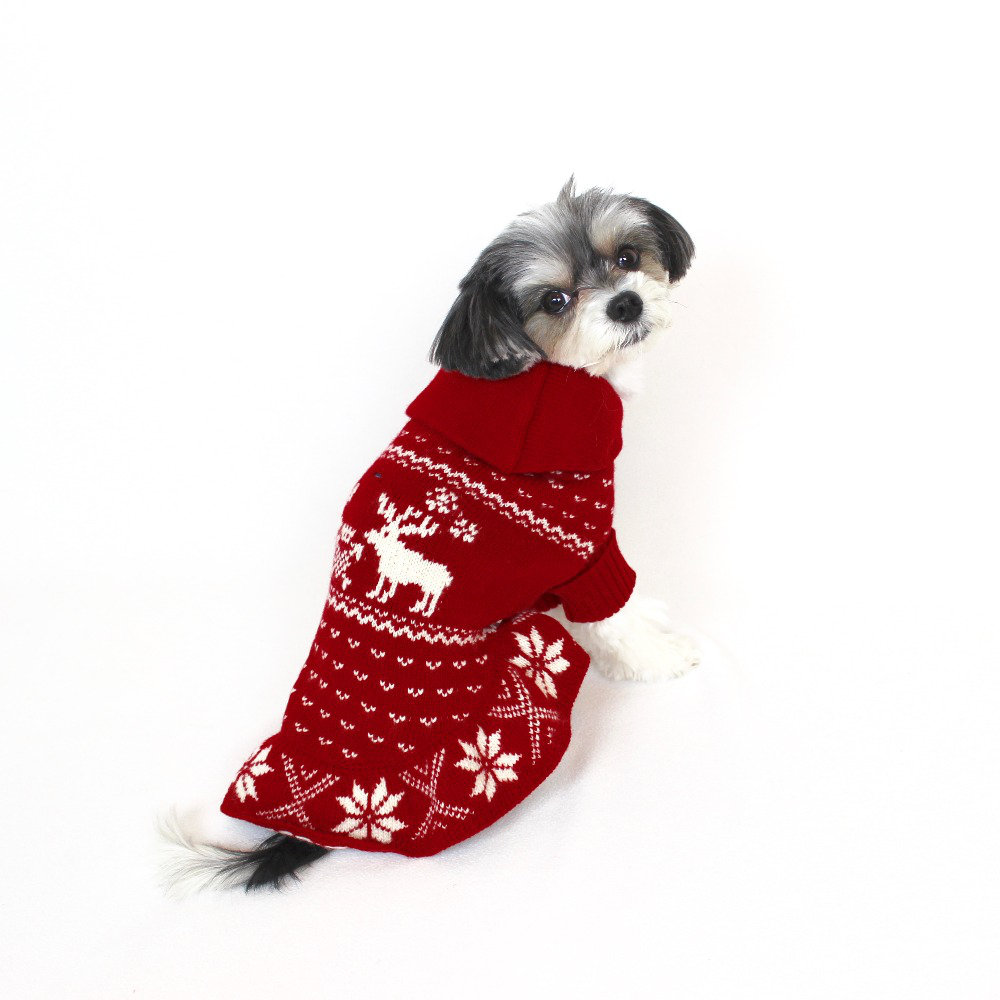 ralph lauren reindeer shawl dog sweater - ($95.00) tinkerbelle "stay warm, cozy and stylish for the winter in this classic sweater dress"