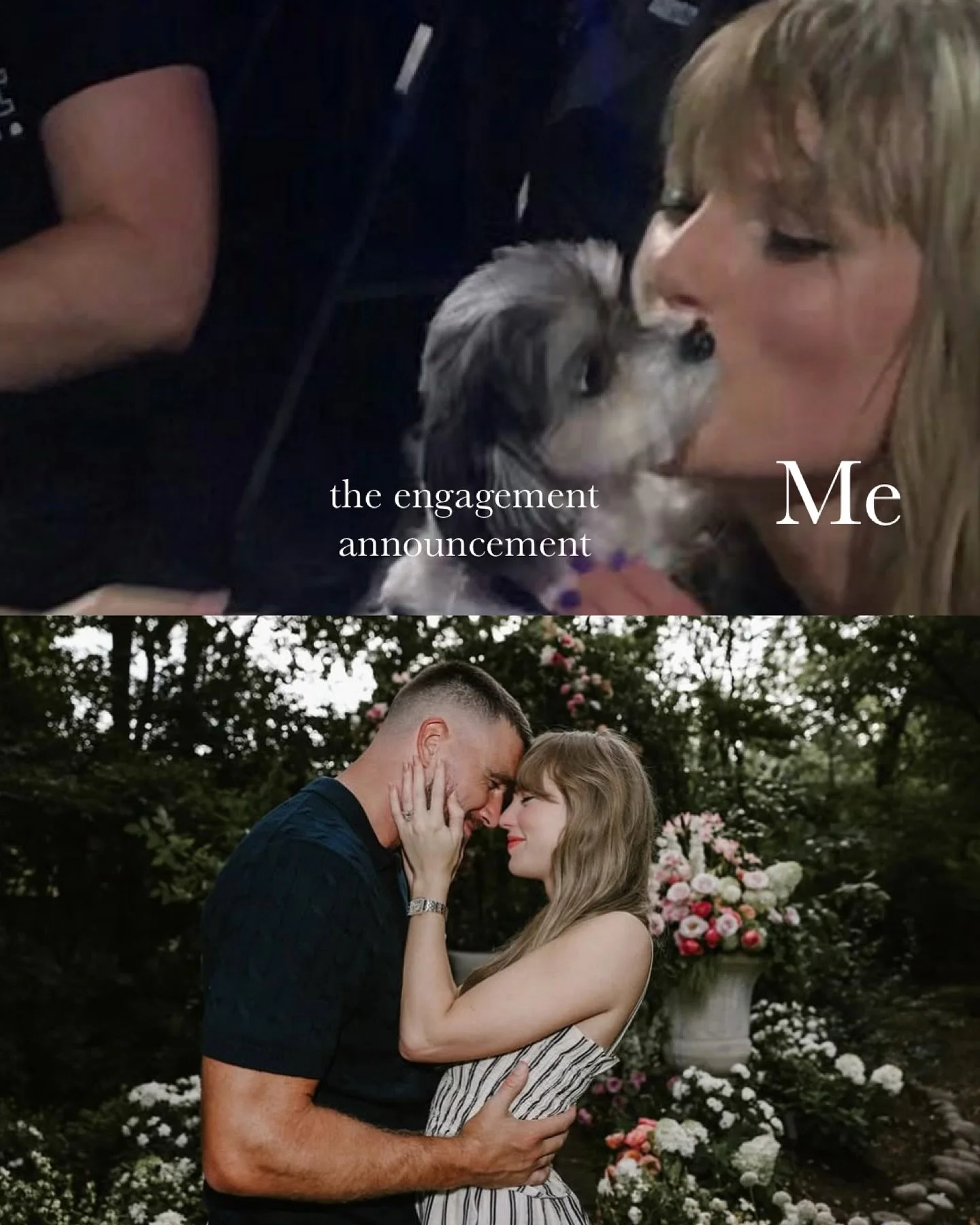 &ldquo;I hope I can be in the wedding party.&rdquo; - Tinkerbelle 🐶💒👰&zwj;♀️ #taylorandtravis #ts12 #taylorswift #traviskelce #swifties