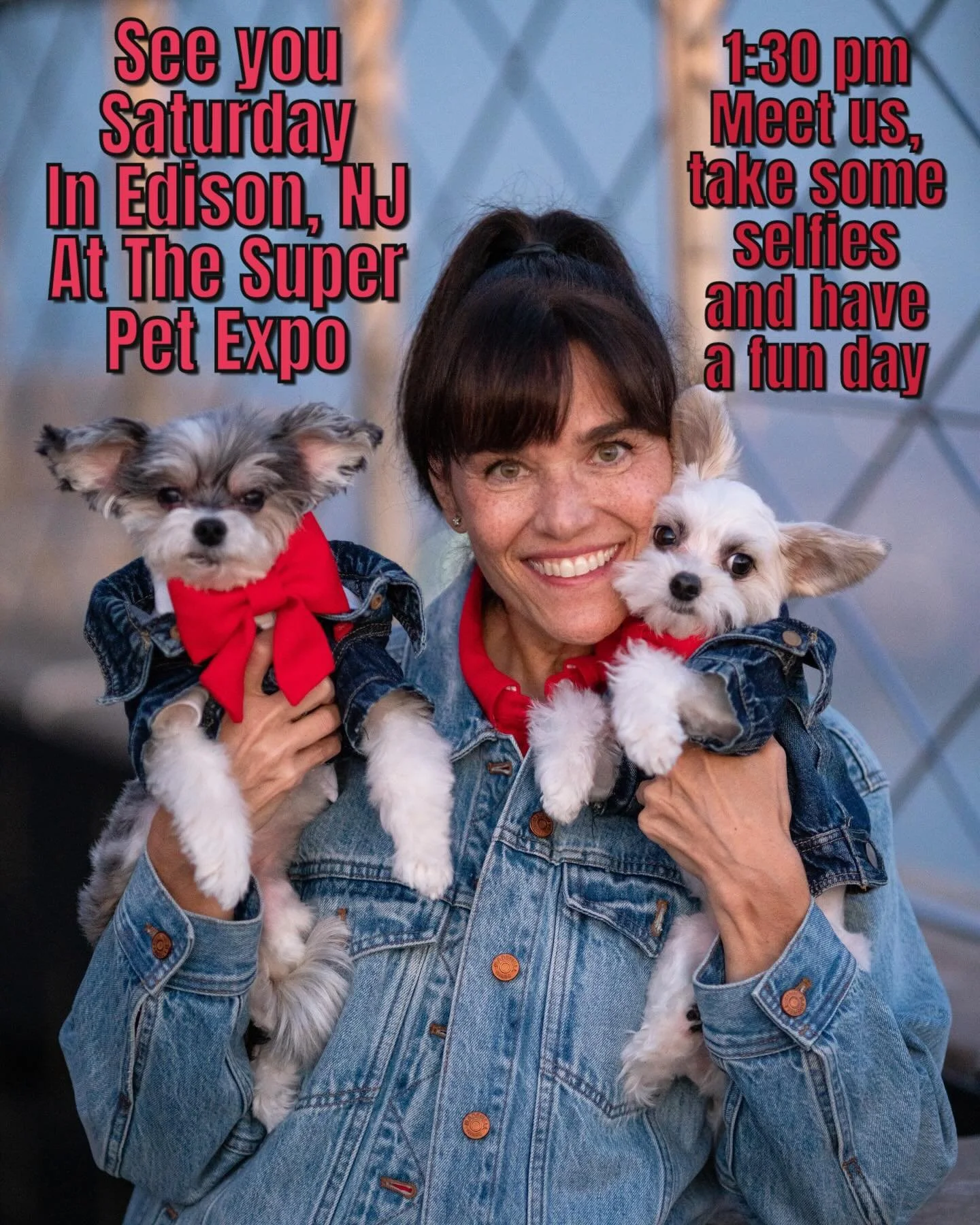 Join us tomorrow for a fun day @superpetexpo in Edison NJ 🐶🎉

1:30 pm - human will talk all about how we became super stars and then&hellip;let&rsquo;s take some selfies! 

Order tickets in advance for a discount
We can&rsquo;t wait to see you ther