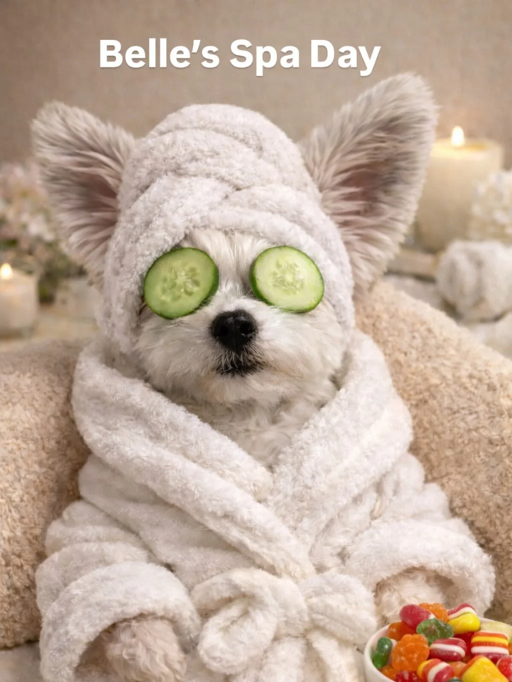 Cold weather? Absolutely not. We&rsquo;ll be at the spa. 💁&zwj;♀️🐶

#spaday #cutedog #spapup
