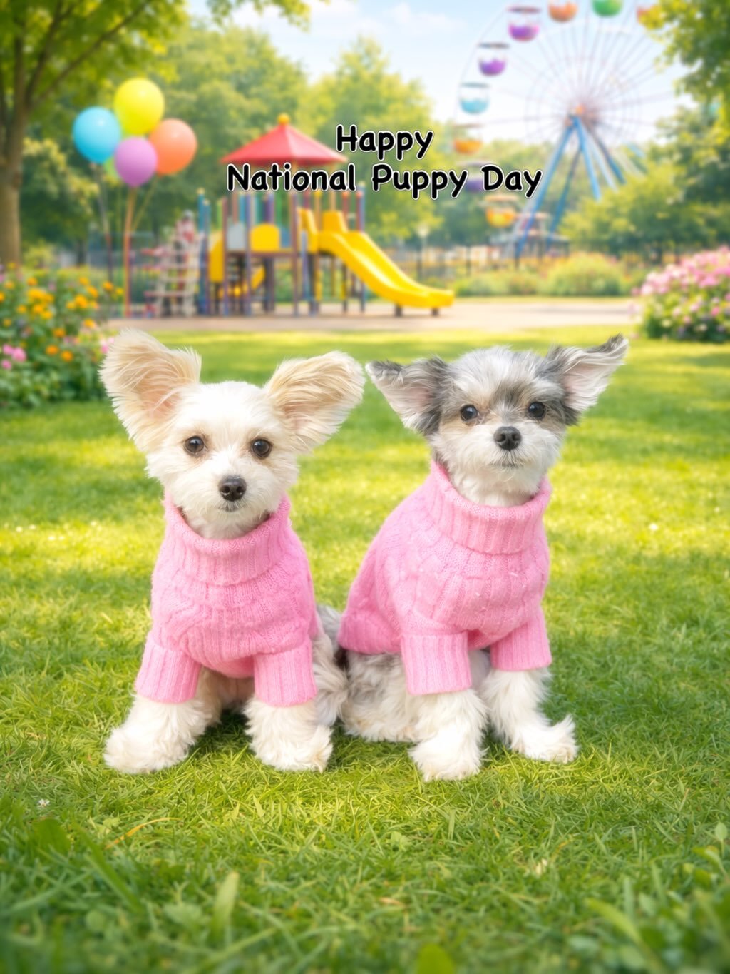 Paws up it&rsquo;s our national holiday 🐾✨
Serving looks, stealing hearts, and accepting treats in honor of #NationalPuppyDay 💅🐶💖

#nationalpuppyday #dogsofinstagram #dogsofnyc