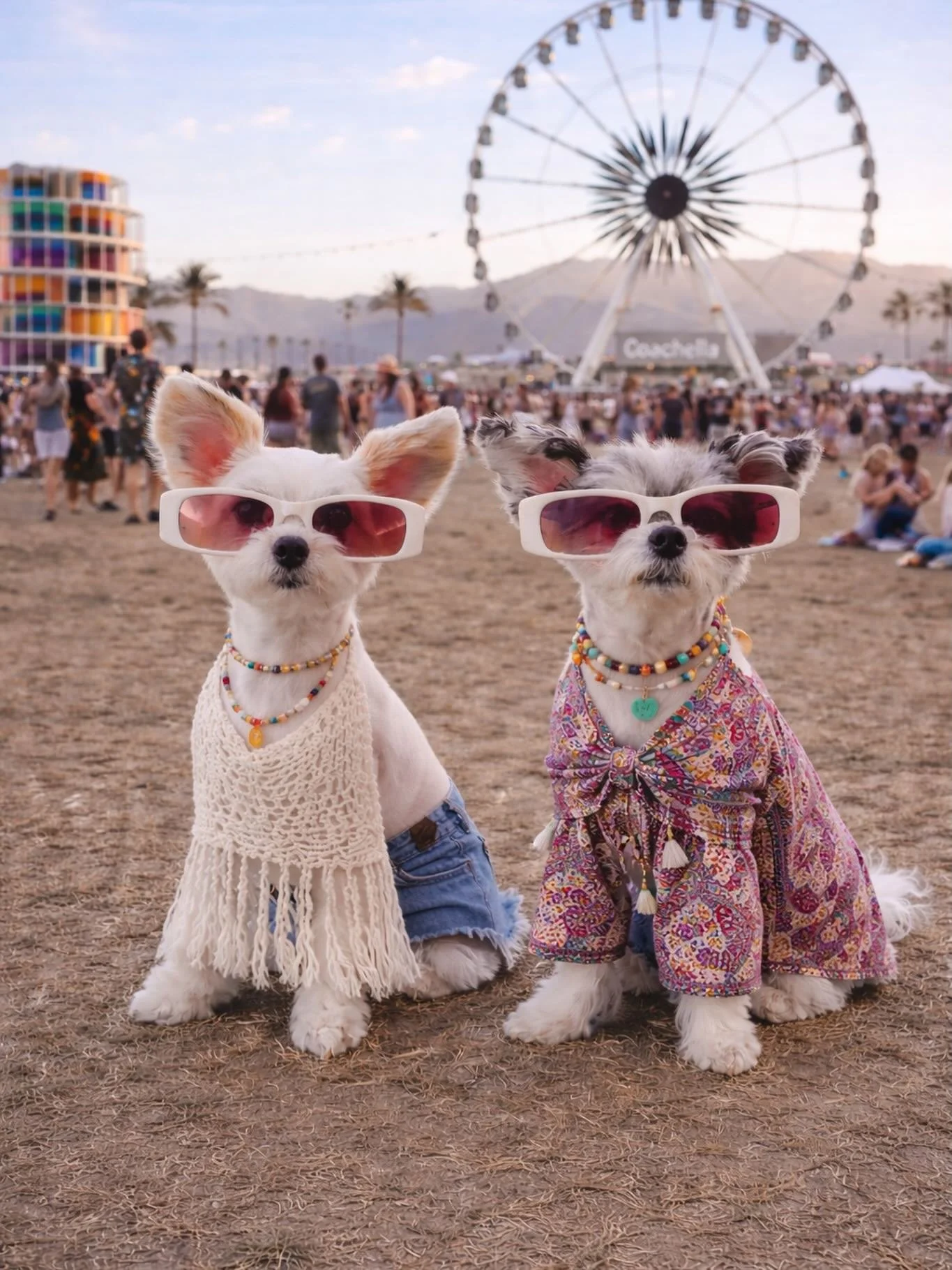 Too glam for the desert dust 🌵✨

@coachella 
#coachella #desertdog #festivalvibes
