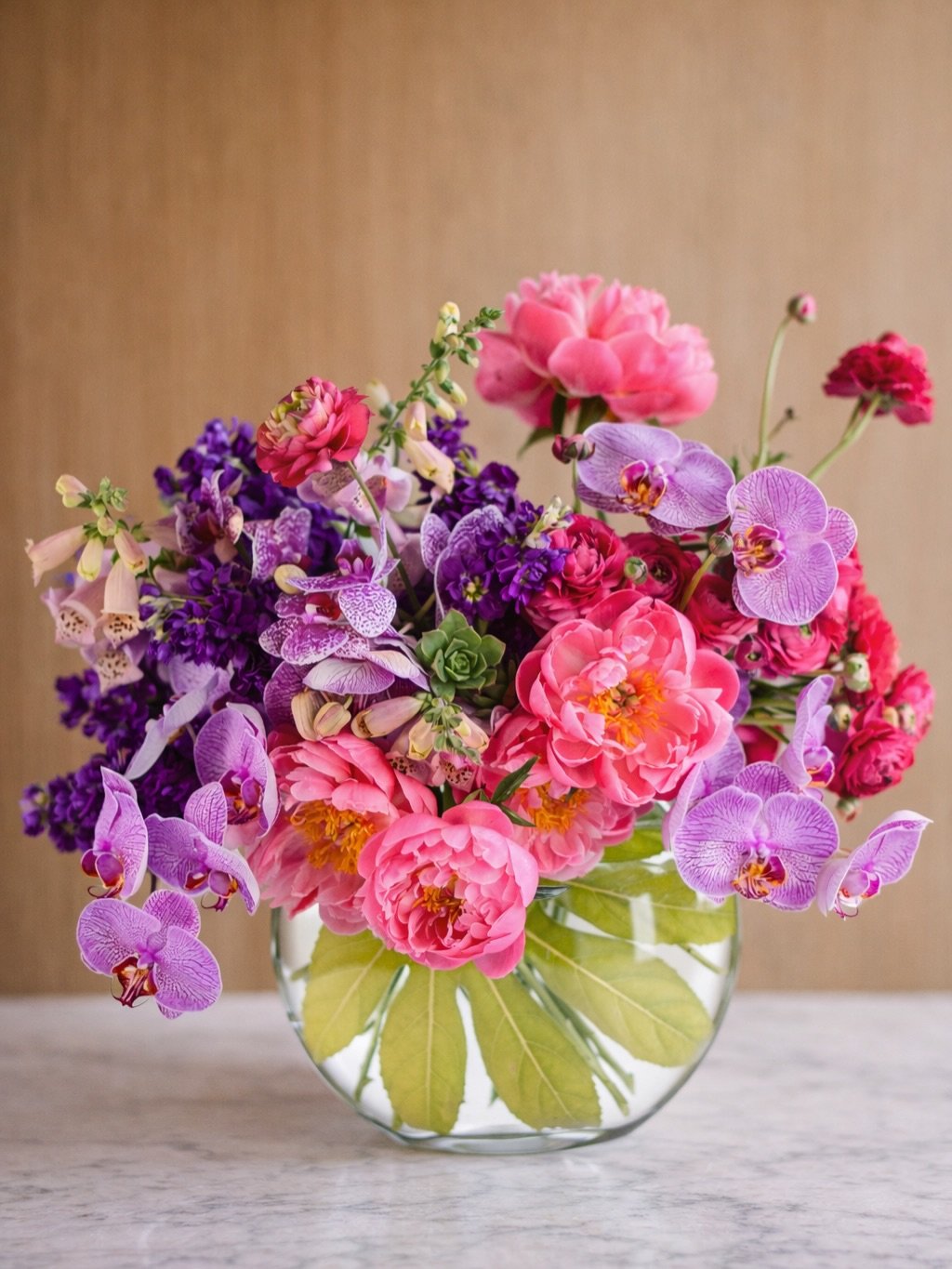Peonies, orchids, rosed and spring color