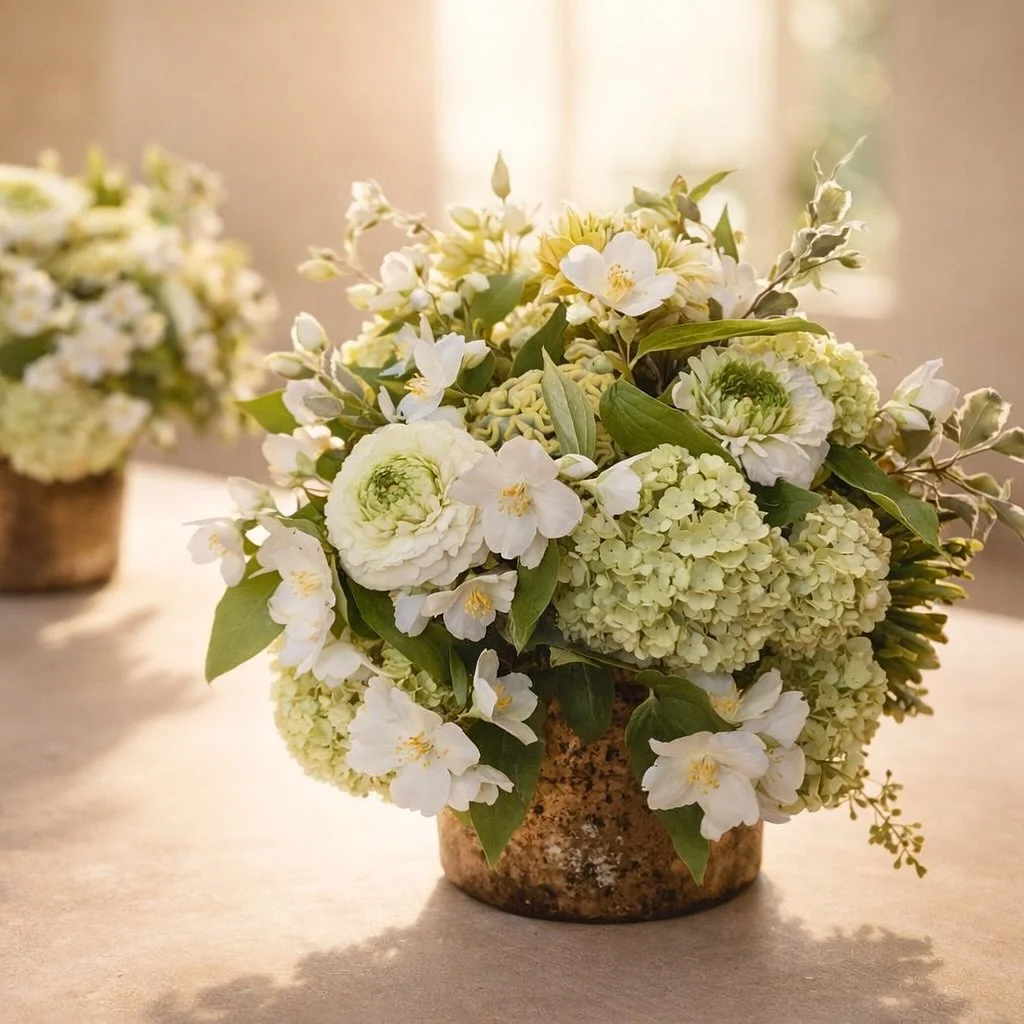 A lovely side table arrangement featuring a sweet blend of textures and blooms that exudes classic elegance #clasicstyle #sfwedding #eventflowers
www.noovobloom.com