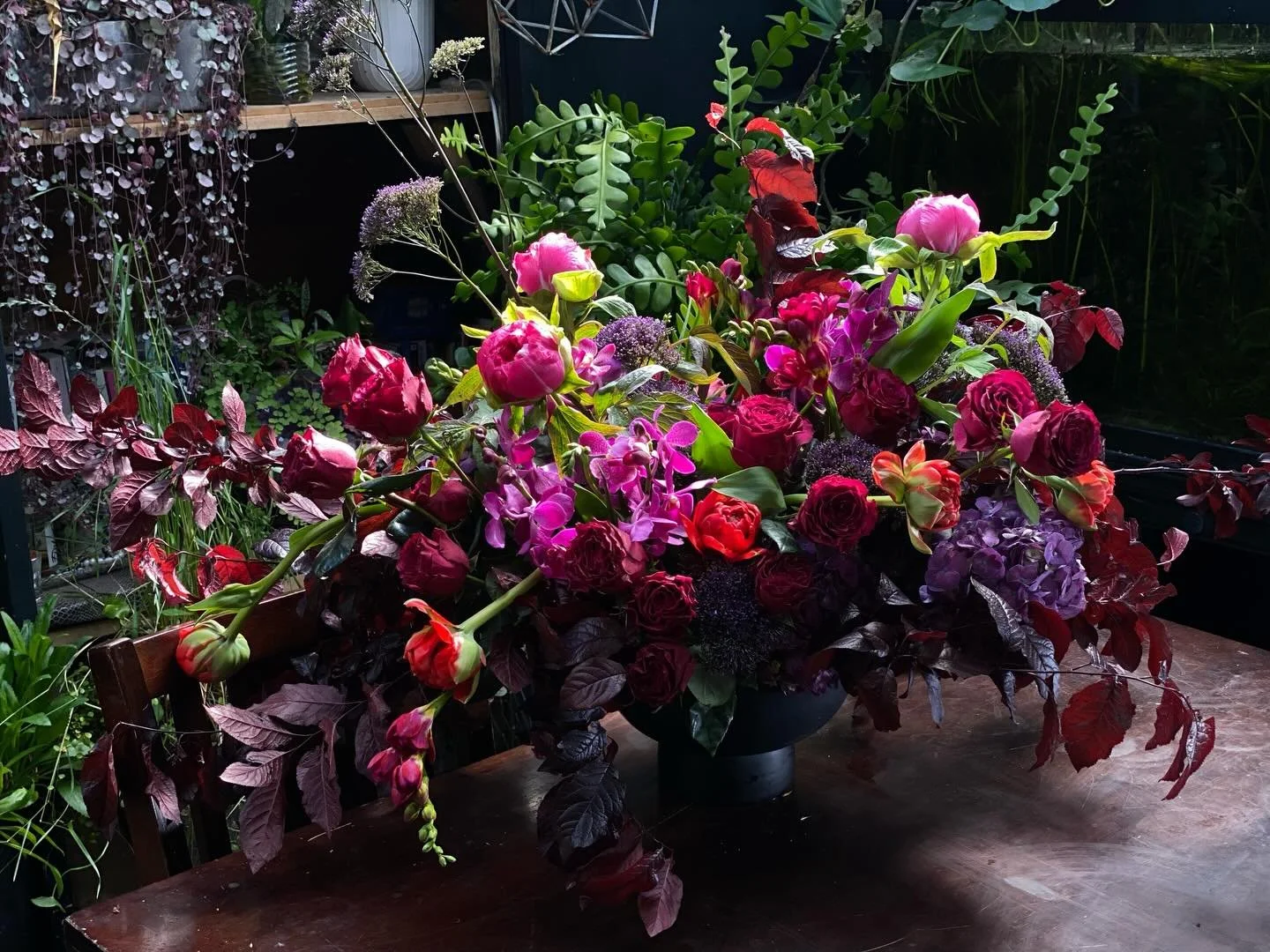 plum and fushia