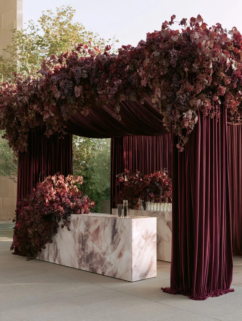 PLUM SOCIETY

Moody tones, velvet textures, and sculptural florals inspired by the richness of wine country.