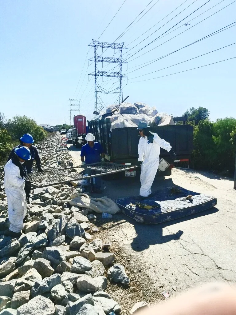 Depending on application, we use stake-beds or bins to move debris