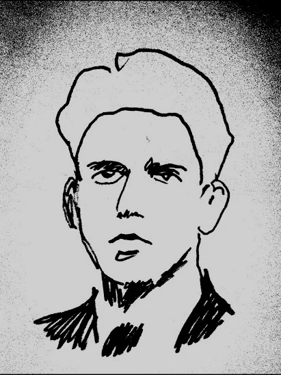 (Drawing of a young Gerard Reve by Jana Michel)