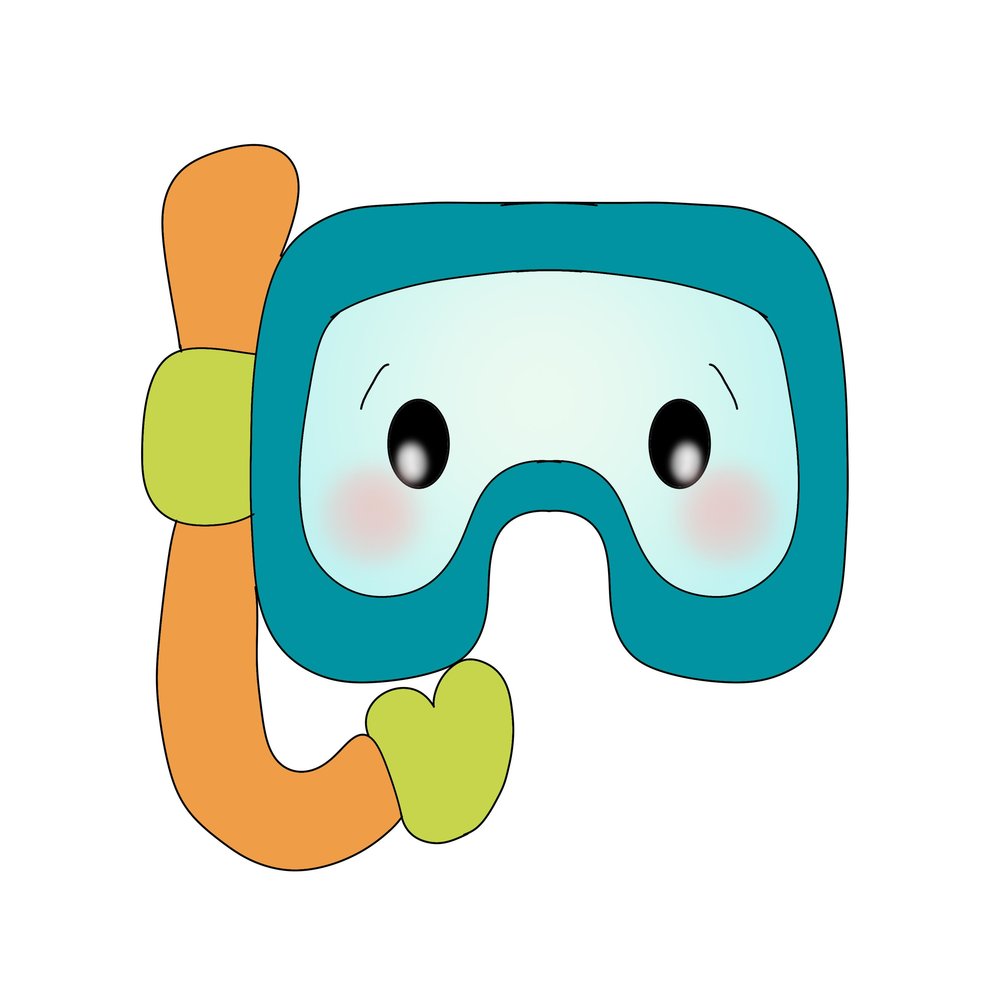 Summer Cutter Cute Chubby Snorkel Cookie Cutter