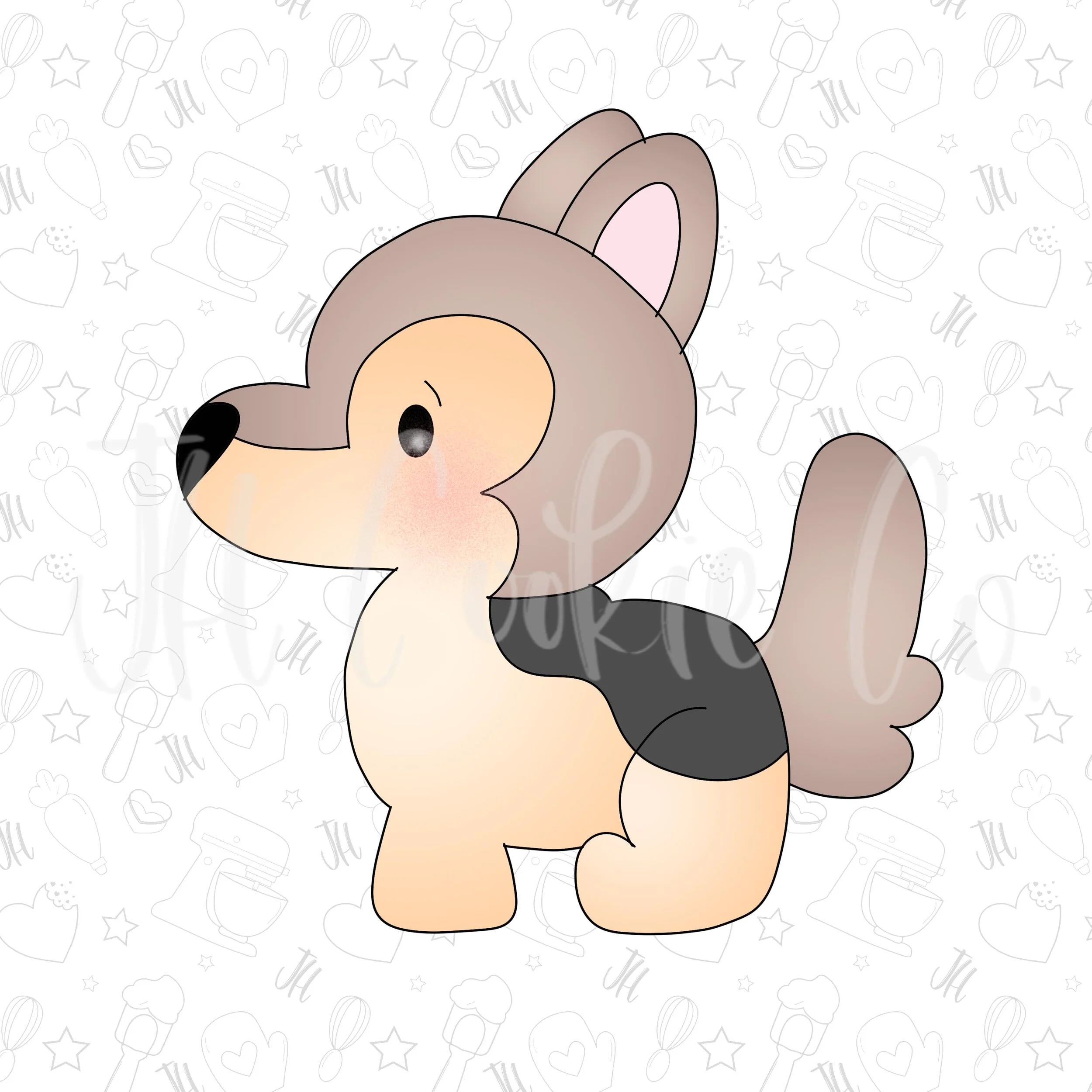 german shepherd cookie cutter