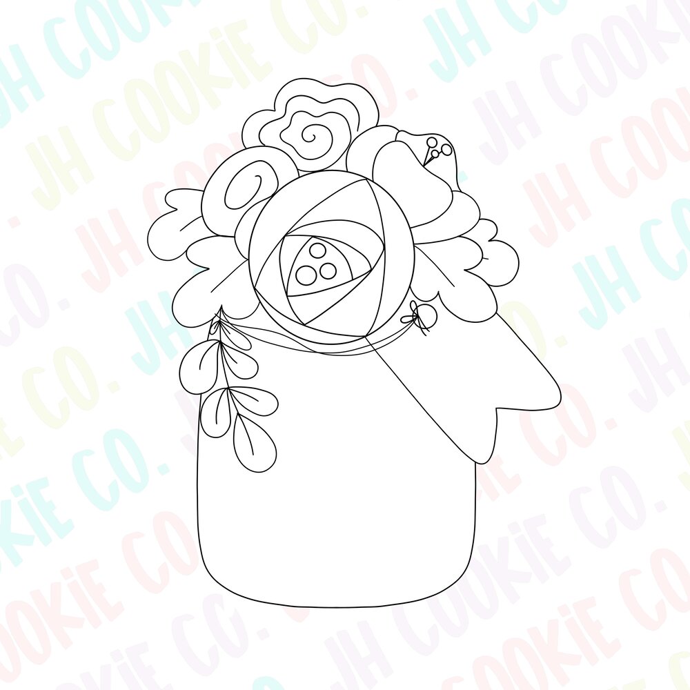 Mason Jar with Flowers Cutter Cookie Cutter FAST SHIPPING!! Mother/'s  Day Cookie.