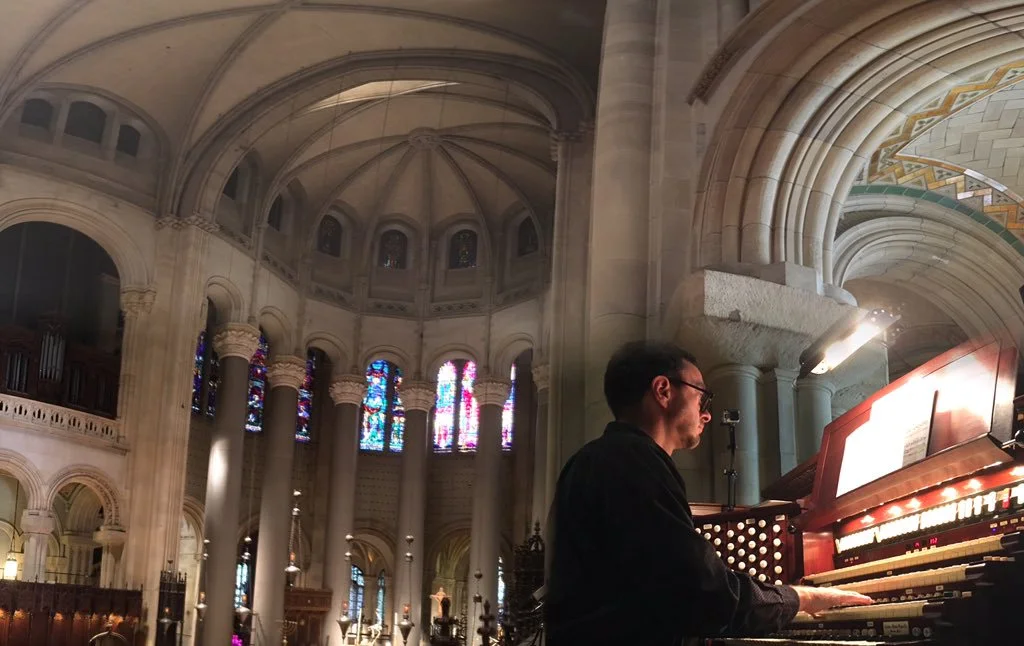 Heinrich Christensen performs "Jacob vs Angel" at the Cathedral of St. John the Divine, New York