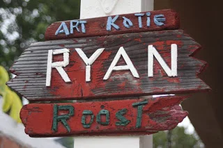 The sign outside the family beach house.