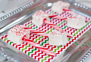 My homemade peppermint marshmallow pops!