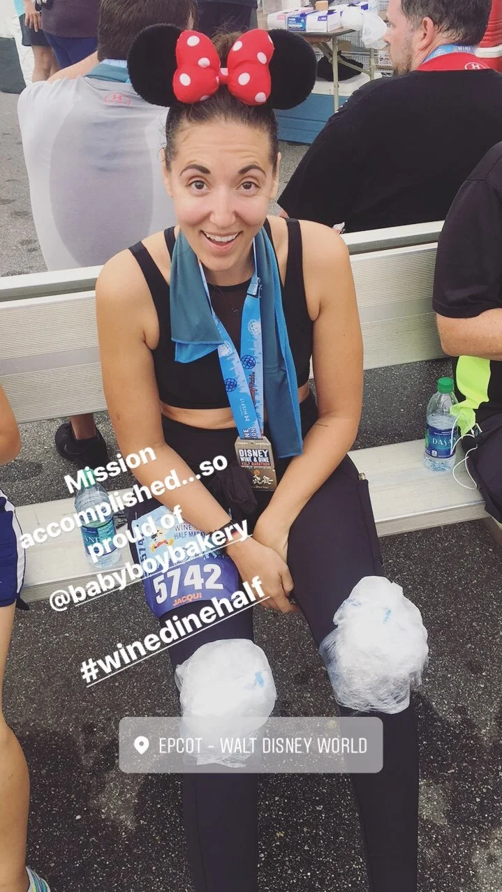 Here is me after crossing the finish line of my very first 1/2 marathon two years ago! So tired, but SO HAPPY!