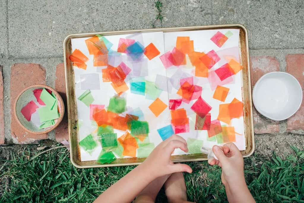 Tissue Paper Art Project FAIL That Turned Into A FUN Half Hour