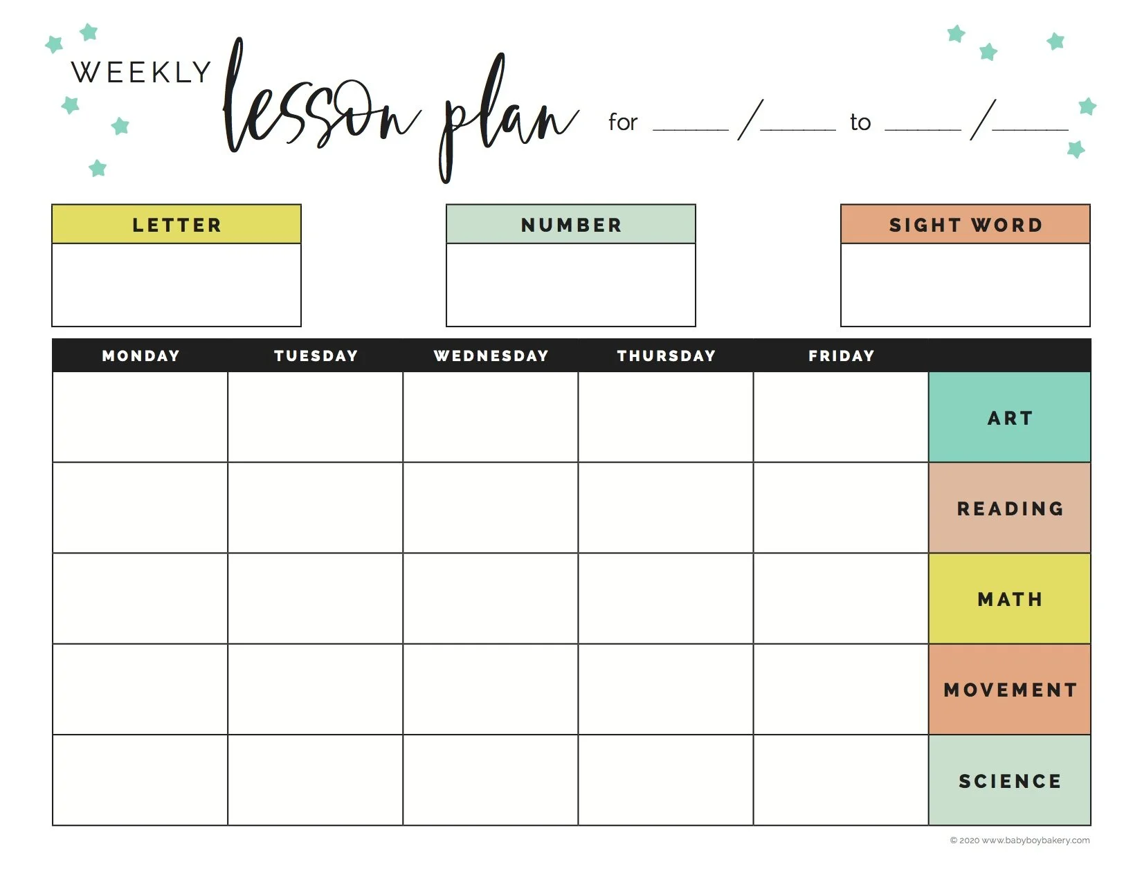 Tour Our At Home School Area Download My Weekly Lesson Plan Template 