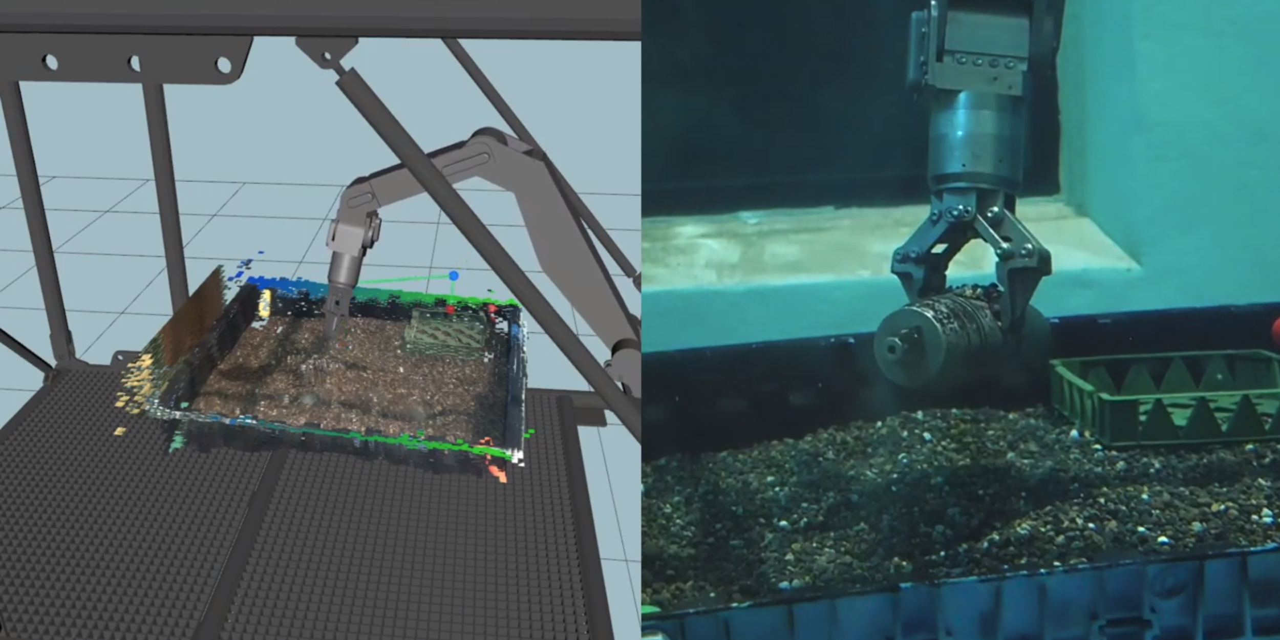 Assisted grasping of semi-submerged unexploded ordnance