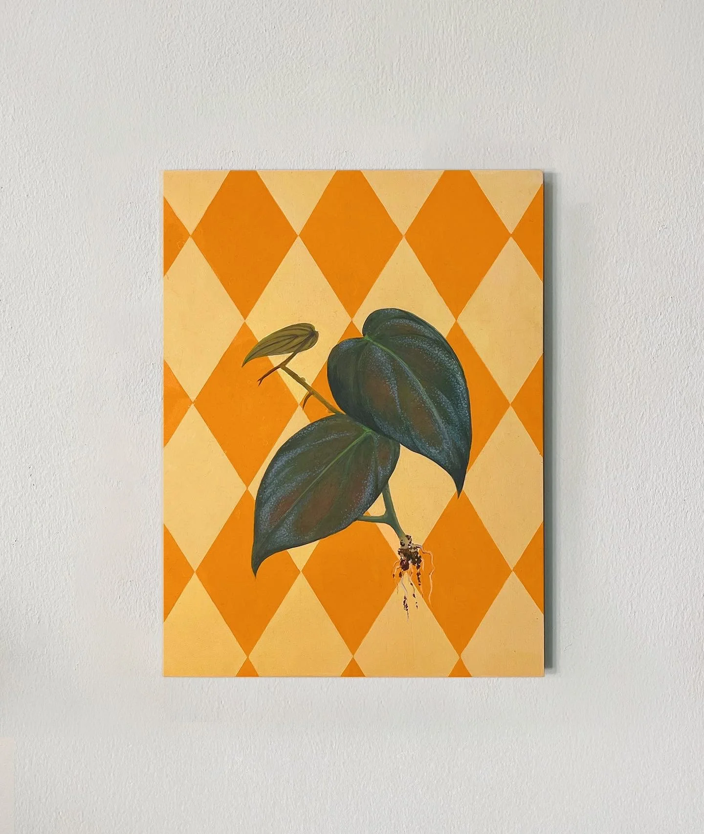 Philodendron Mican, 2023 Guache Painting