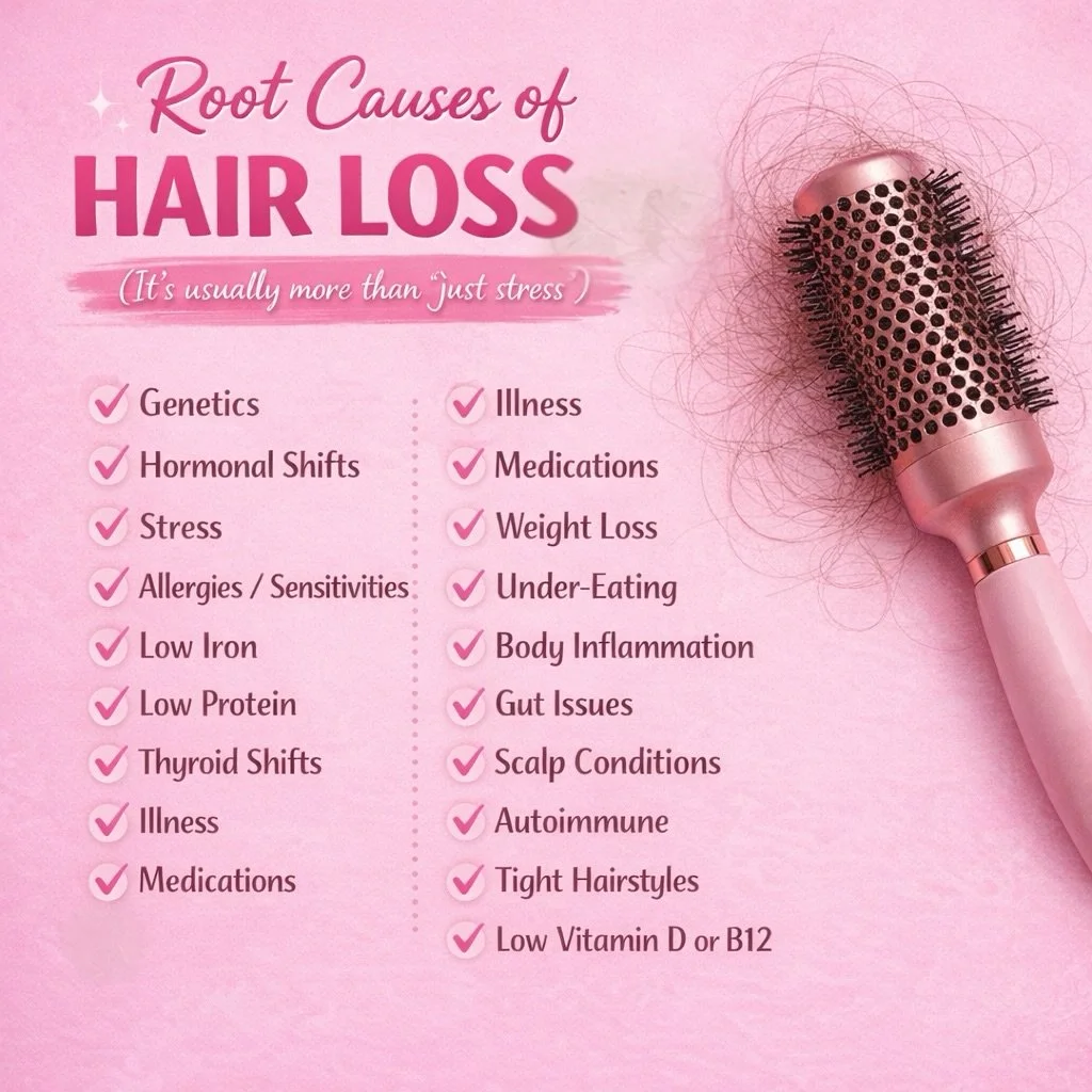 Topic of discussion lately! Read my 9 tips to try to help regrow your hair after significant hair loss:

1. Identify &amp; fix the root cause

Hair will not regrow long-term if the trigger isn&rsquo;t addressed. This may include hormones, iron, thyro