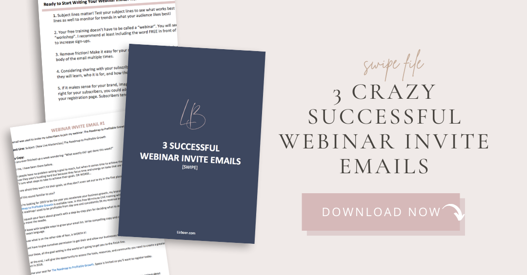 3 successful webinar invite emails