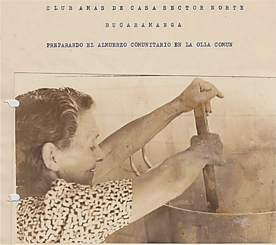 Gabriela Rojas stirs the “Common Pot”.