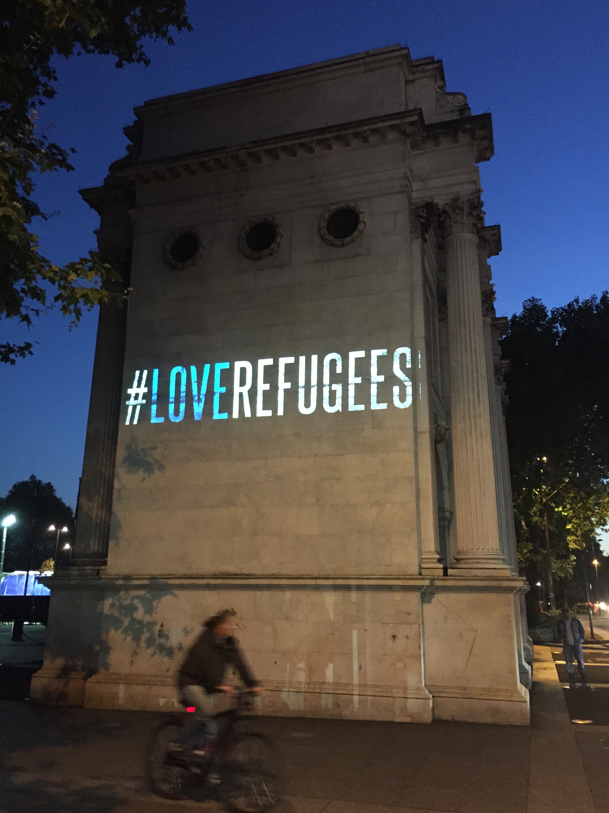 outdoor building projection