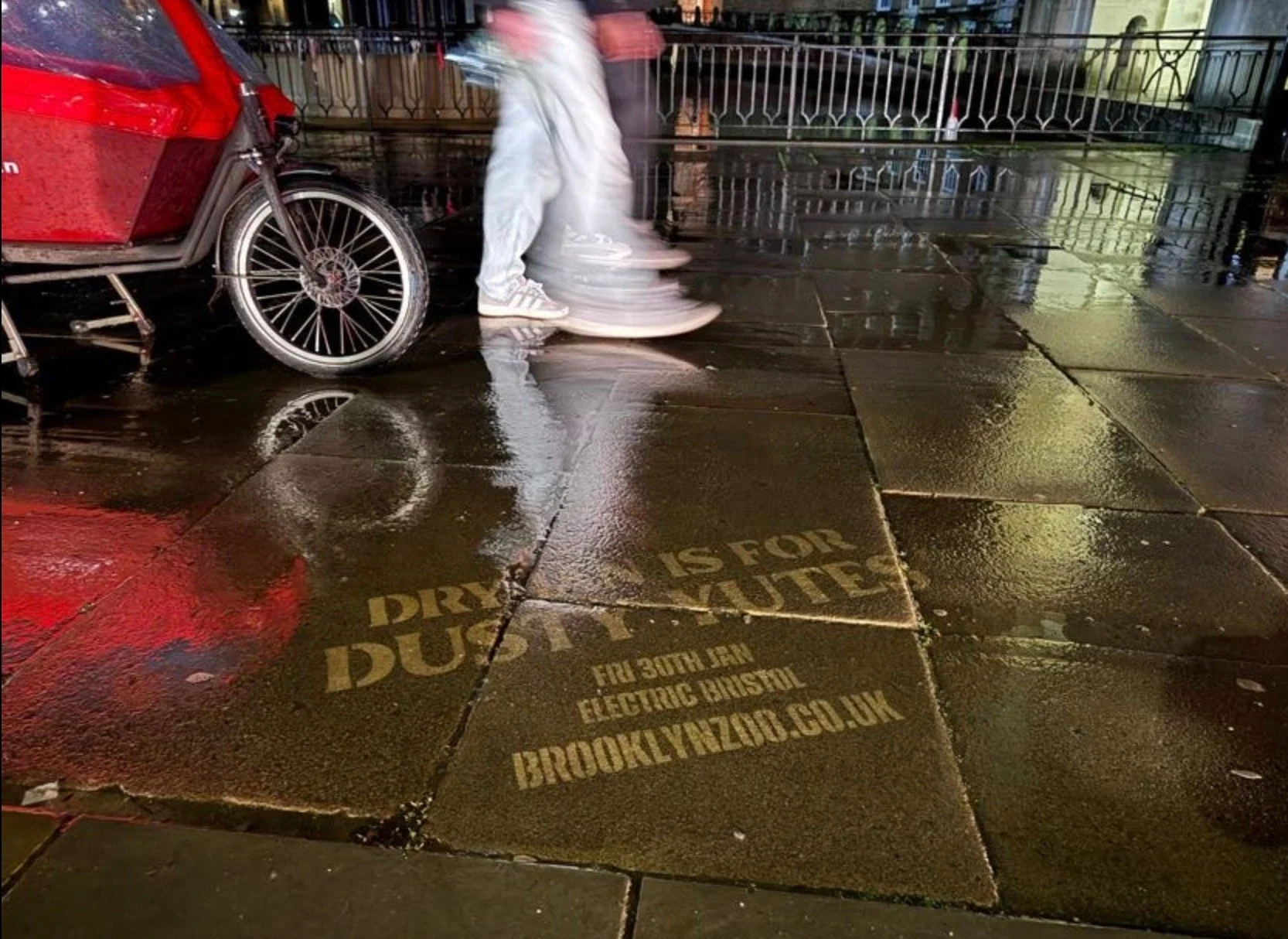 When the streets do the talking.
@ibizarocks in Bristol, made using reverse graffiti, powered by water, zero chemicals.
Clean streets. Dirty beats. 

#ibizarocks #reversegraffiti #cleanadvertising #bristol #floorstencils #mediagang