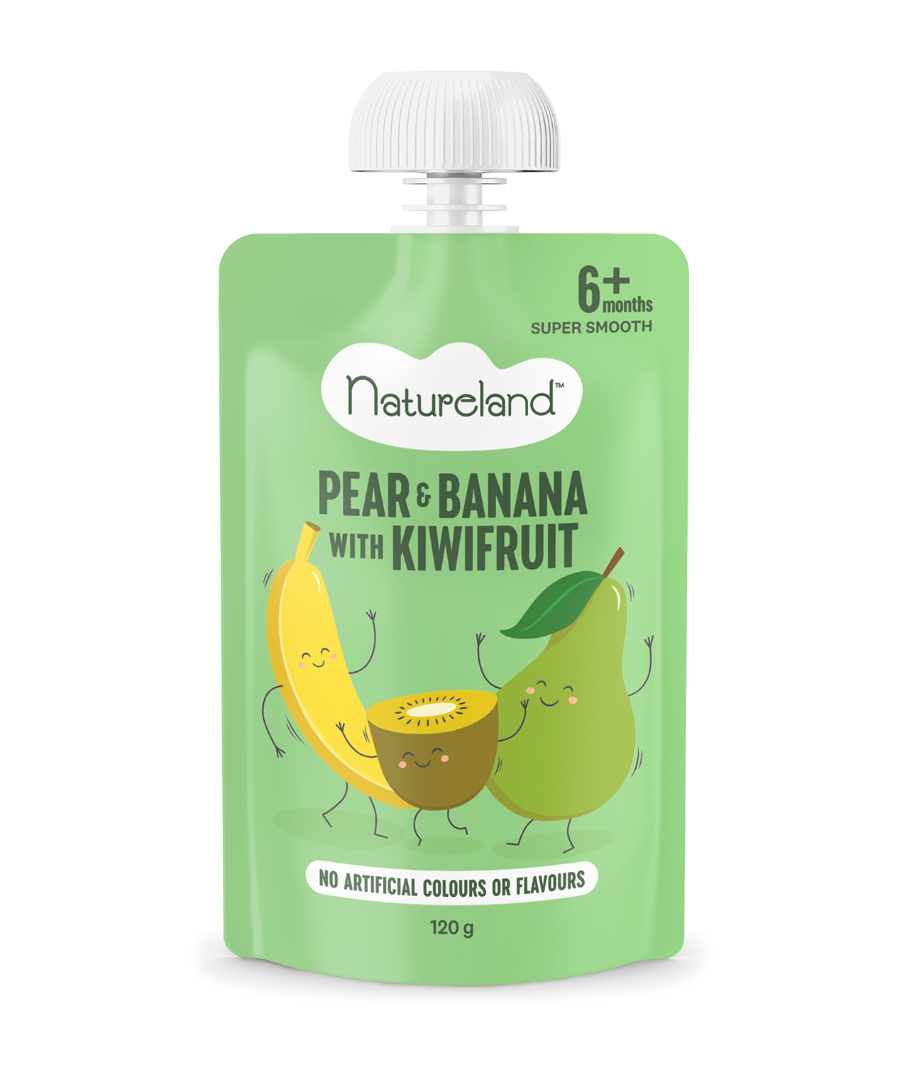 Natureland Pear &amp; Banana with Kiwifruit 120g