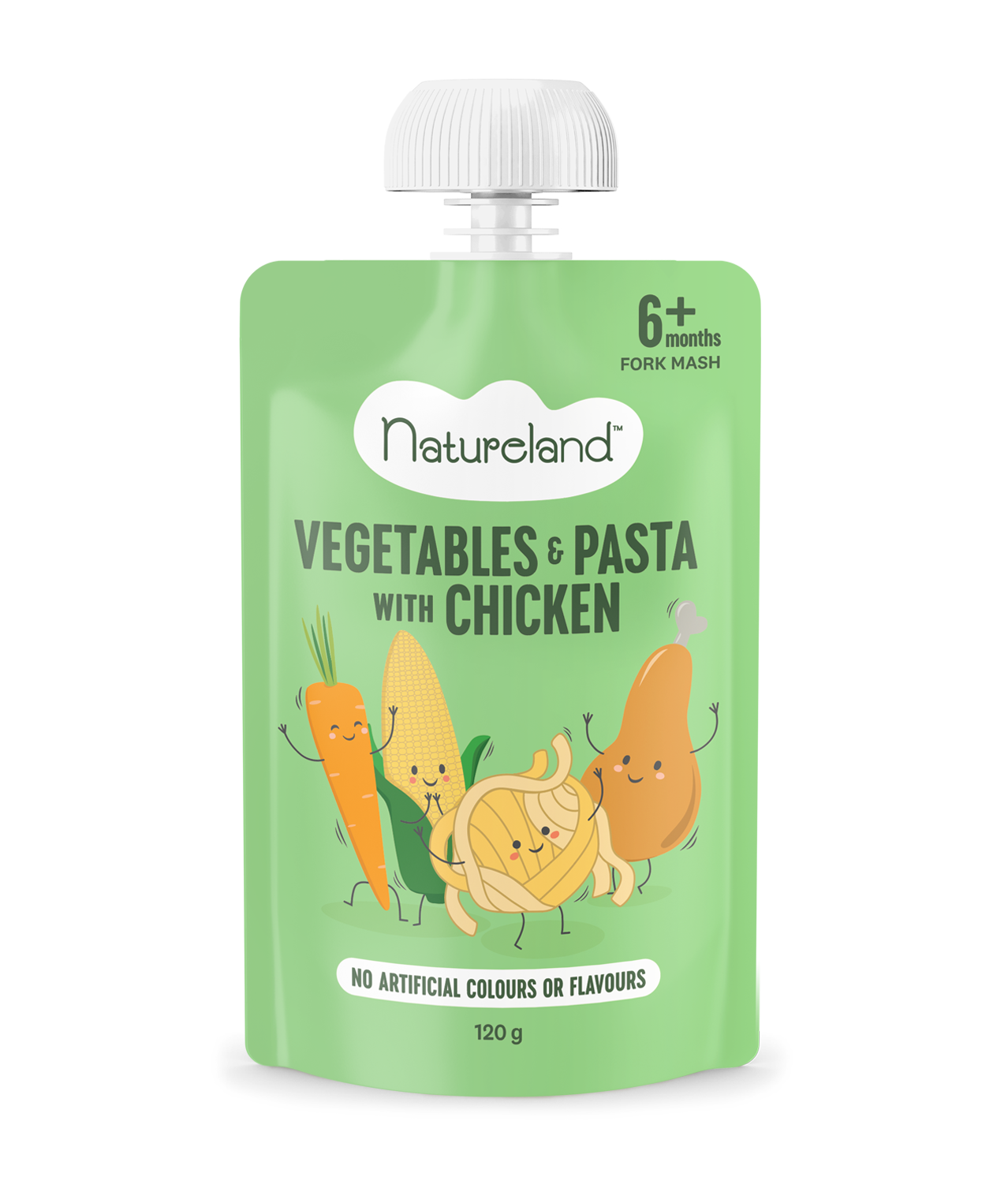 Natureland Vegetables &amp; Pasta with Chicken 120g