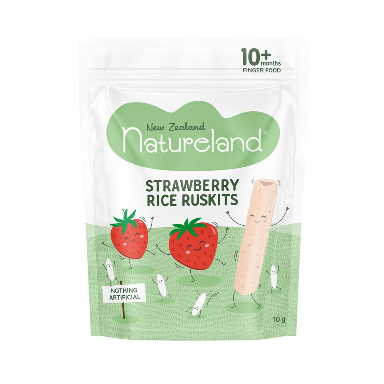 All the fun, all the deliciousness and none of the mess . Made with brown rice and real strawberry, our rice ruskits are the playful way to introduce texture and flavour to hungry little snackers.