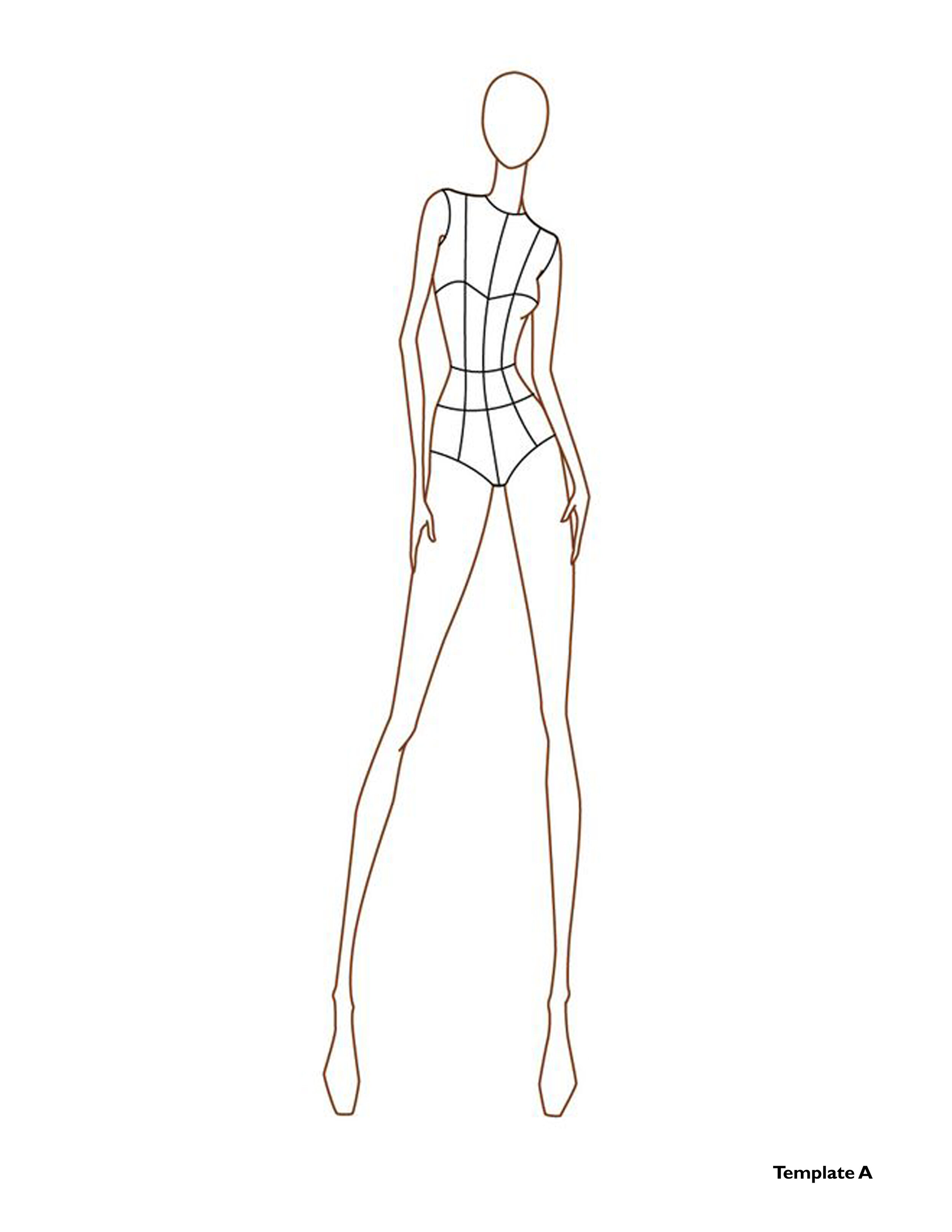 Simple Fashion Sketch Templates